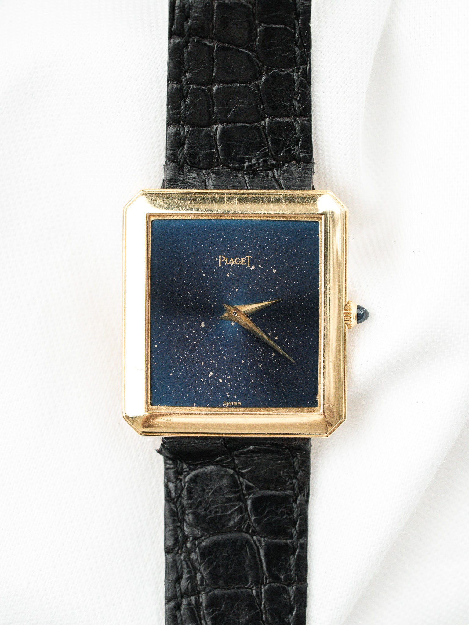 Montre Piaget Vintage Protocole 91542 — Cadran Bleu Constellé (1970s)