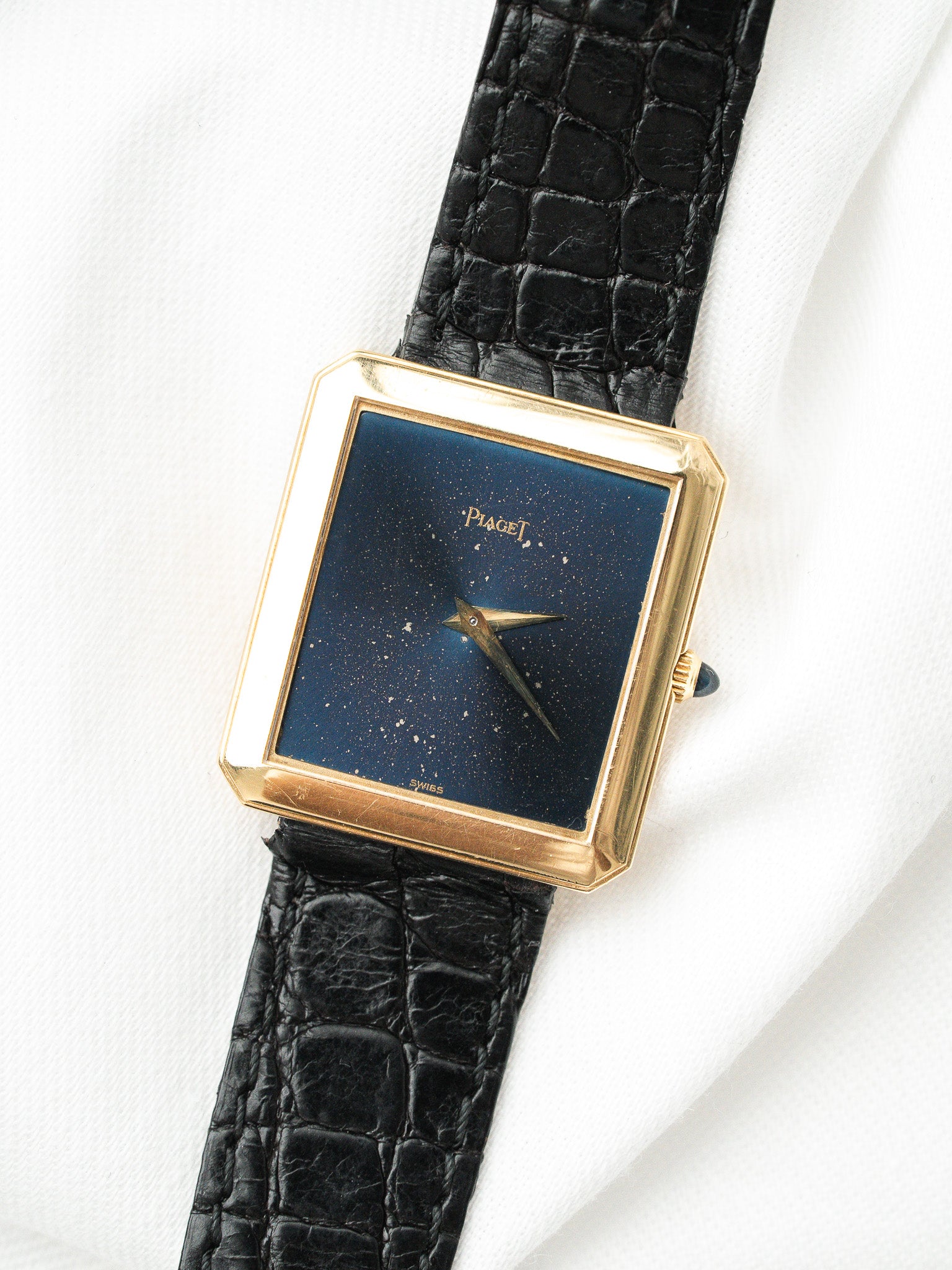 Montre Piaget Vintage Protocole 91542 — Cadran Bleu Constellé (1970s)
