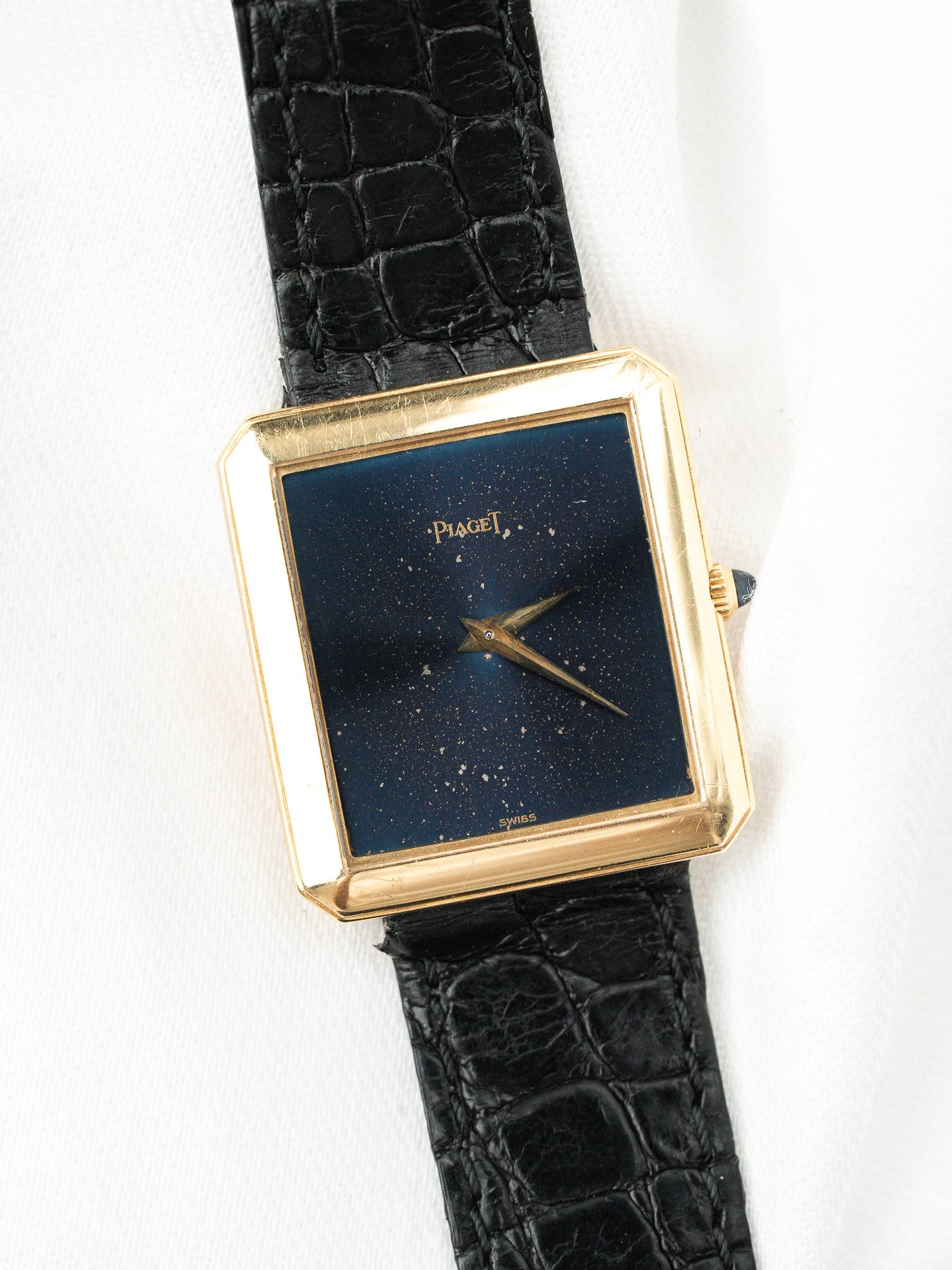Montre Piaget Vintage Protocole 91542 — Cadran Bleu Constellé (1970s)