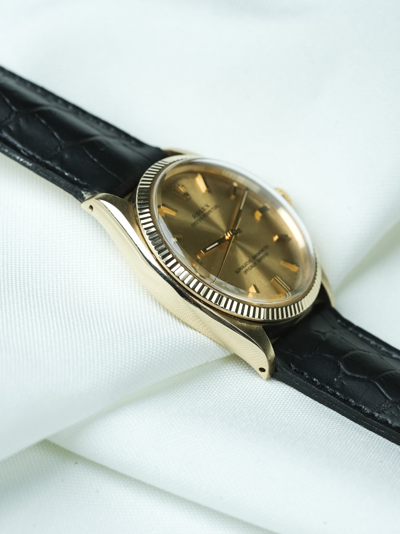 Montre Rolex Oyster 1005 Vintage - 34mm or jaune (1963) - Atelier Victor