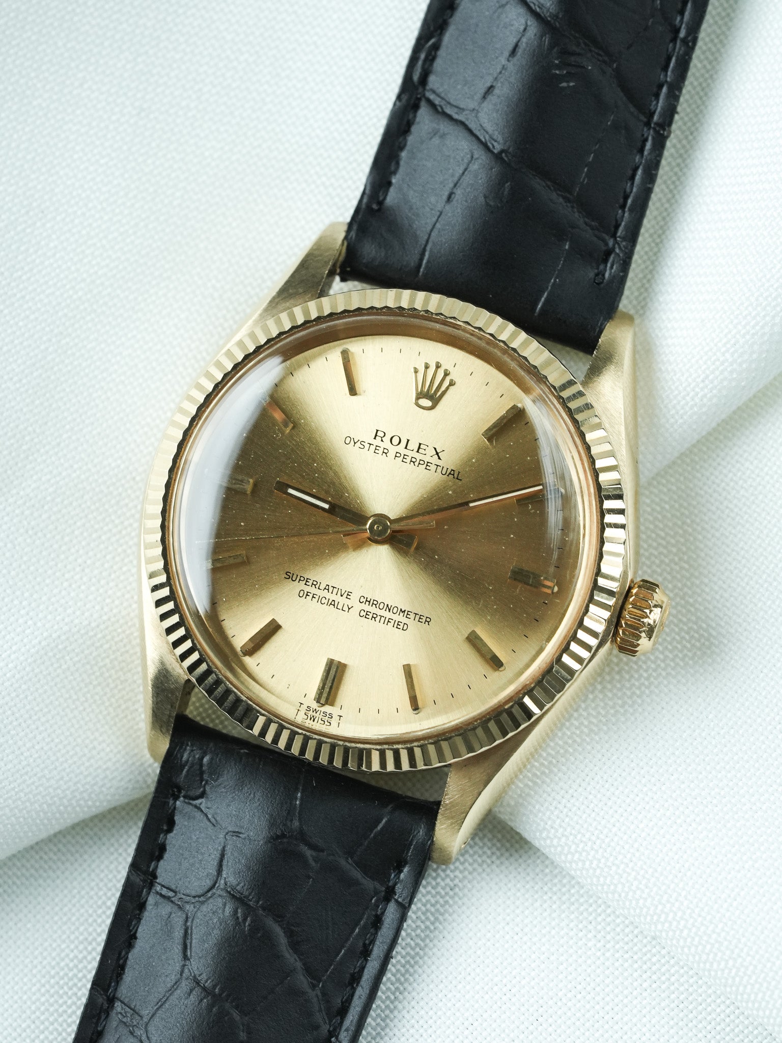 Montre Rolex Oyster 1005 Vintage - 34mm or jaune (1963) - Atelier Victor