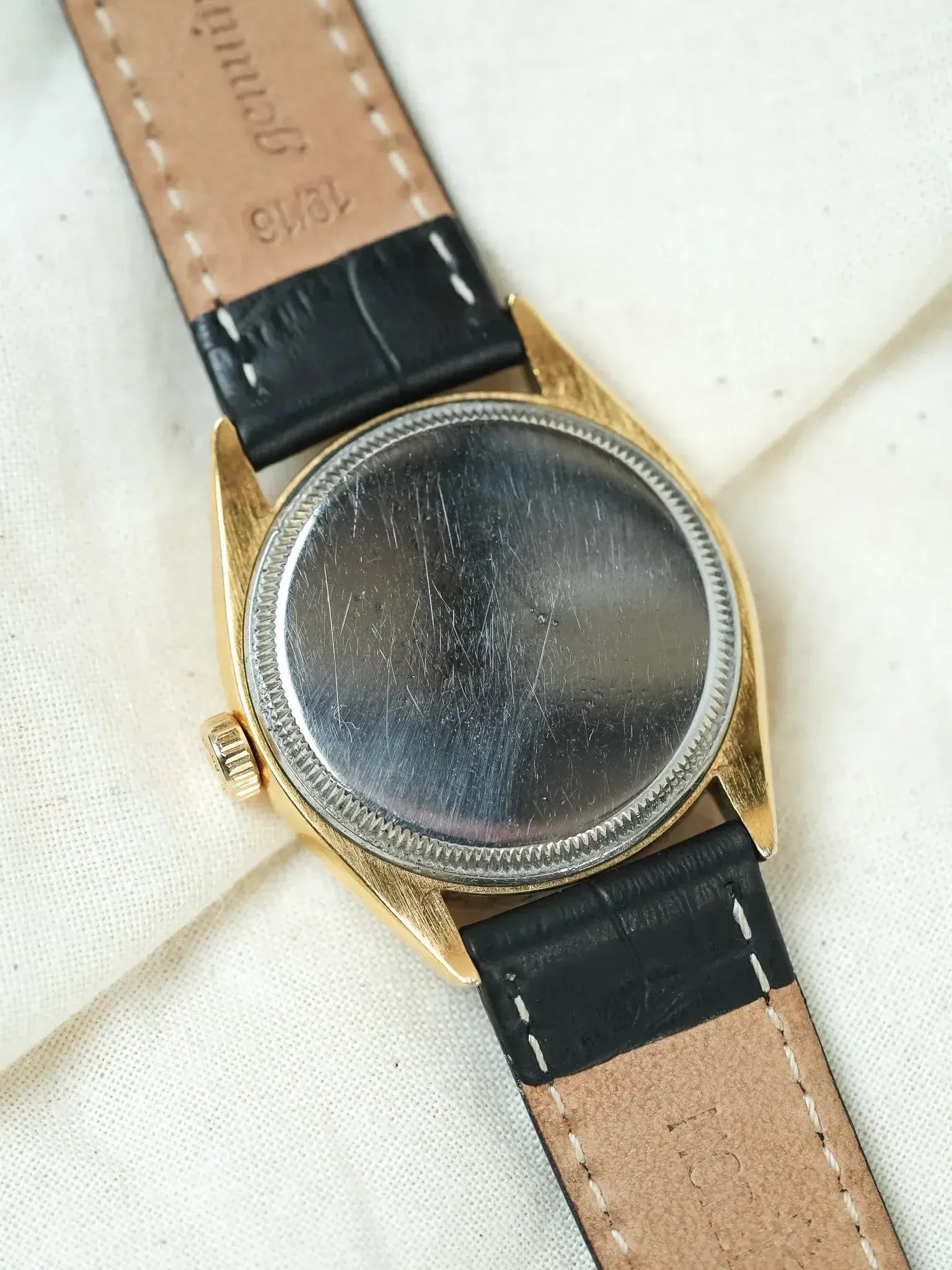 Montre Rolex Oysterdate Precision 6094 Vintage - 34mm Plaqué Or Crème (1952) - Atelier Victor
