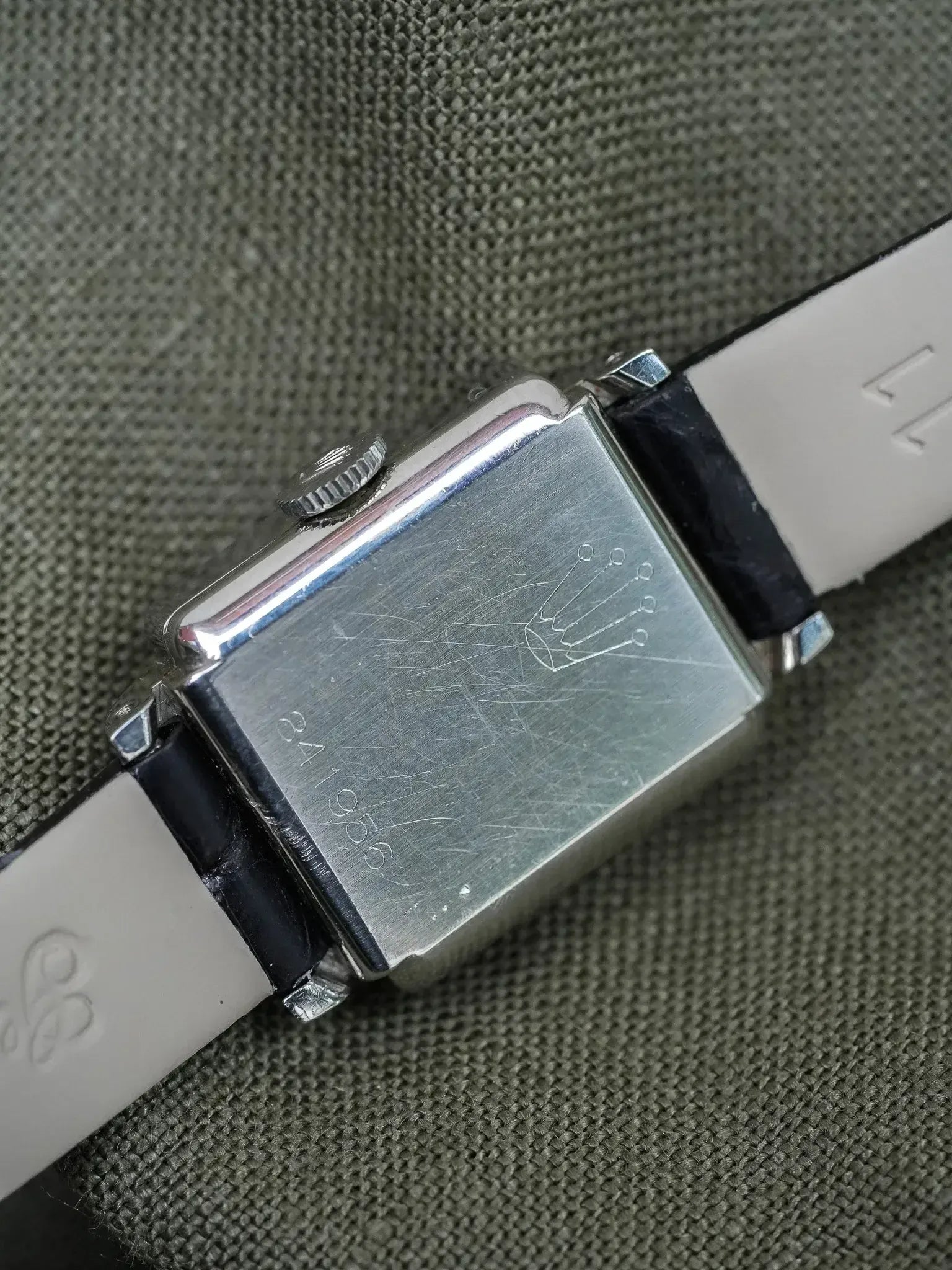 Vintage Rolex Precision 3458 Watch Steel — Square Silver Dial 