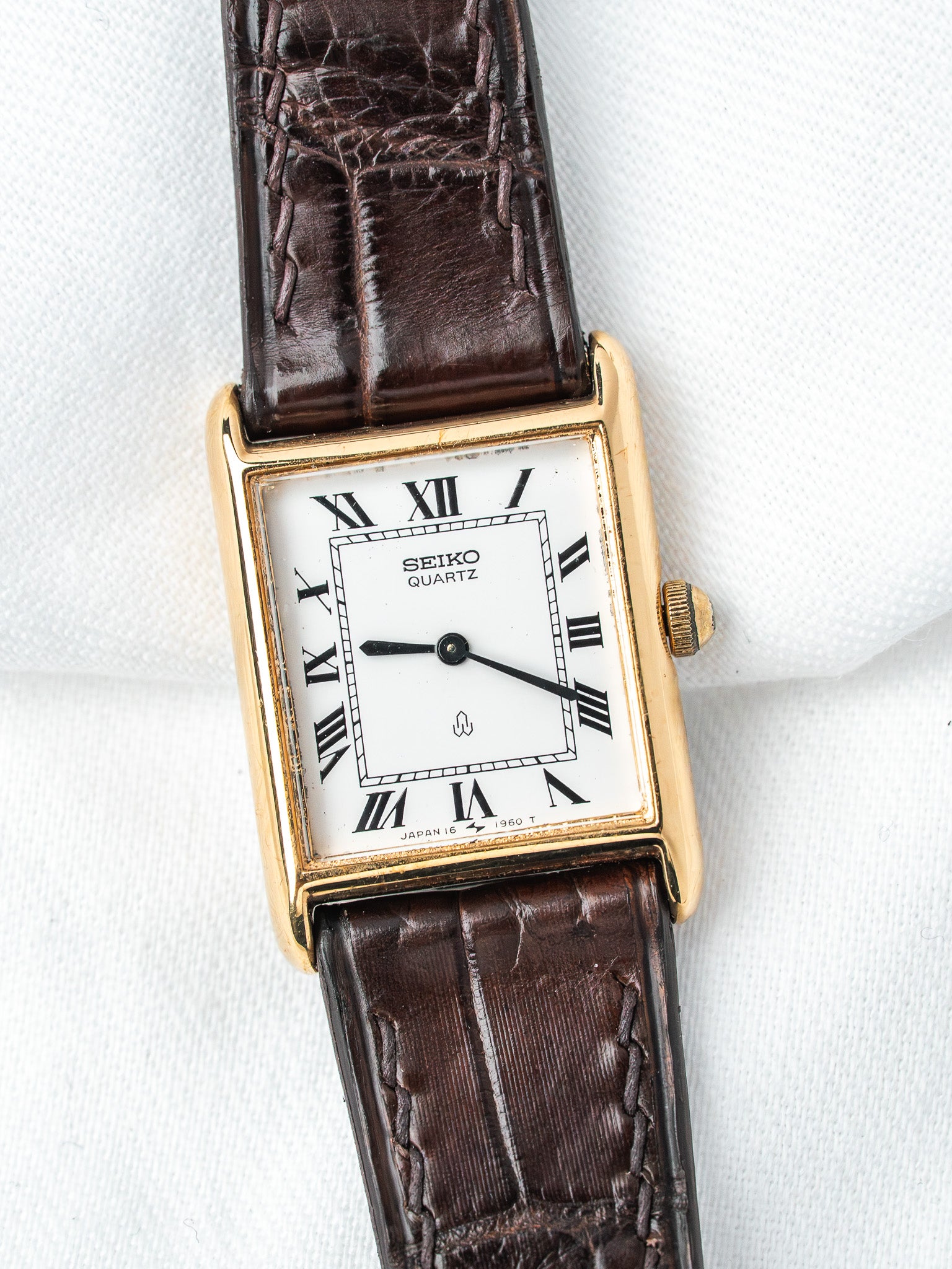 【新品電池】SEIKO セイコー 1600-6040 タンク ヴィンテージ腕時計 Seiko 1600-6040 Rectangular Gold-Plated | Atelier Victor