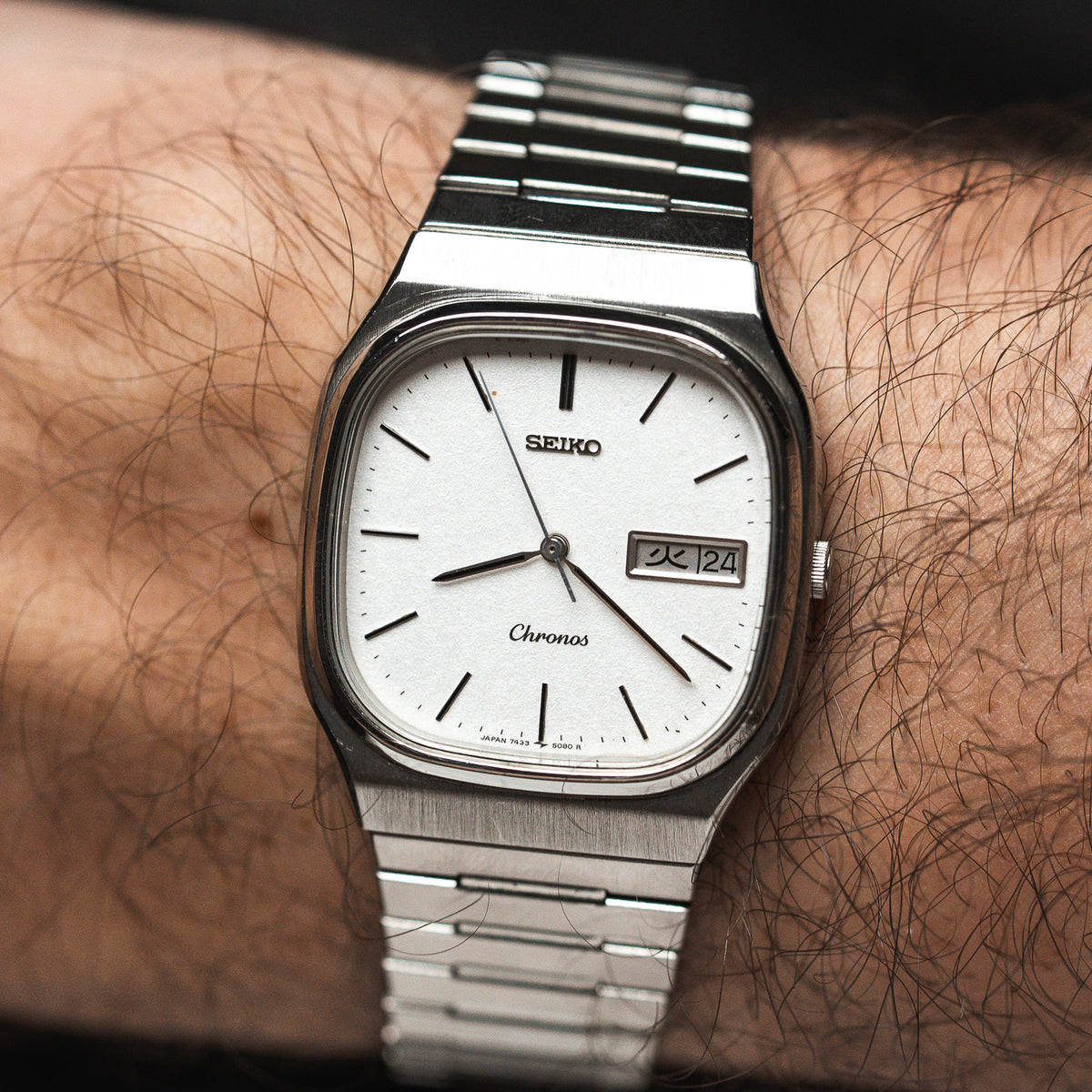 80s Vintage Seiko tank 腕時計 タンク ローマン文字盤 - メルカリ 80s 
