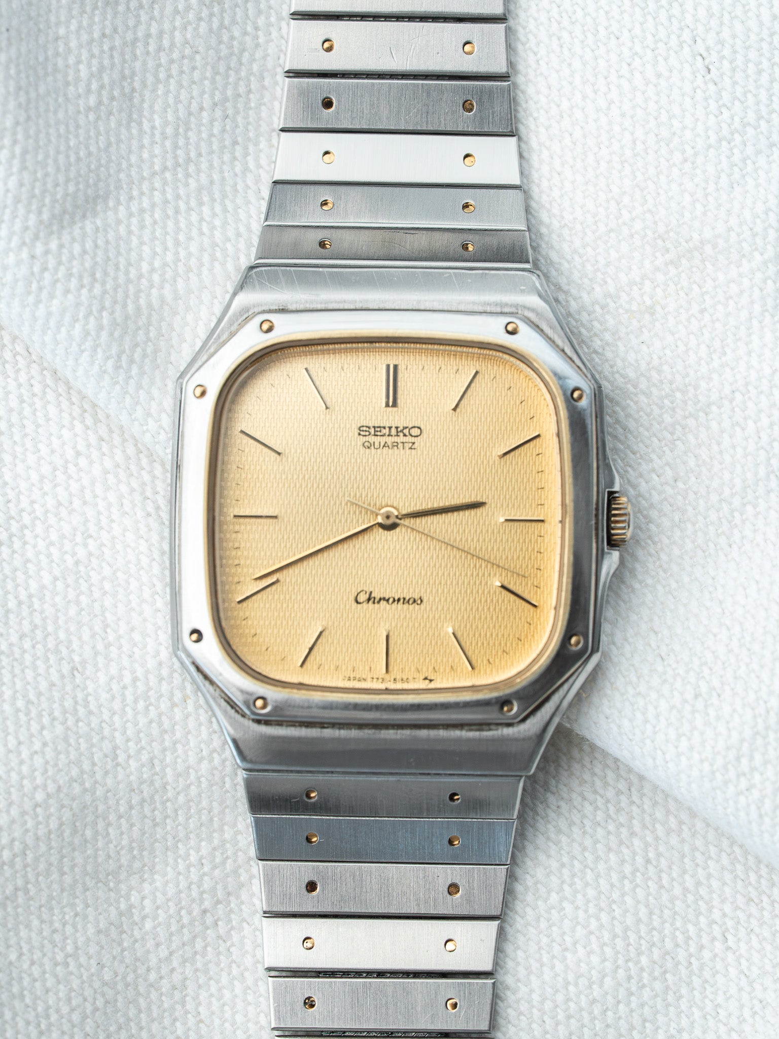 Montre Seiko Chronos Vintage - 7731-5130 Acier Or Guilloché (1974) - Atelier Victor