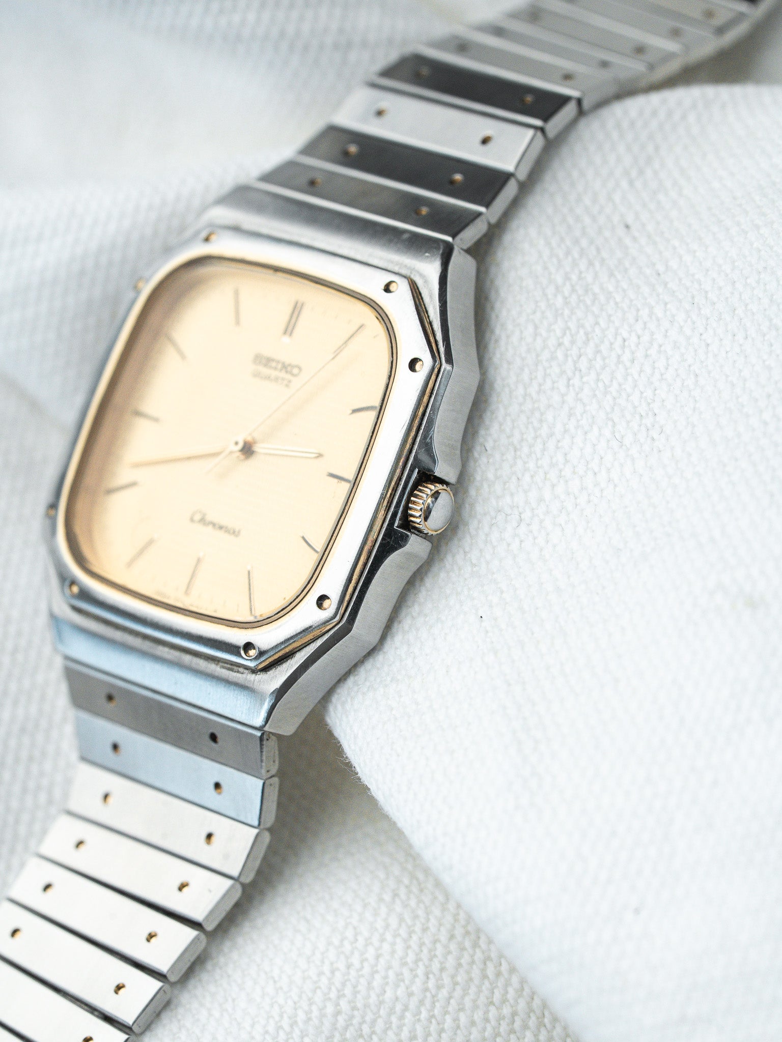 Montre Seiko Chronos Vintage - 7731-5130 Acier Or Guilloché (1974) - Atelier Victor