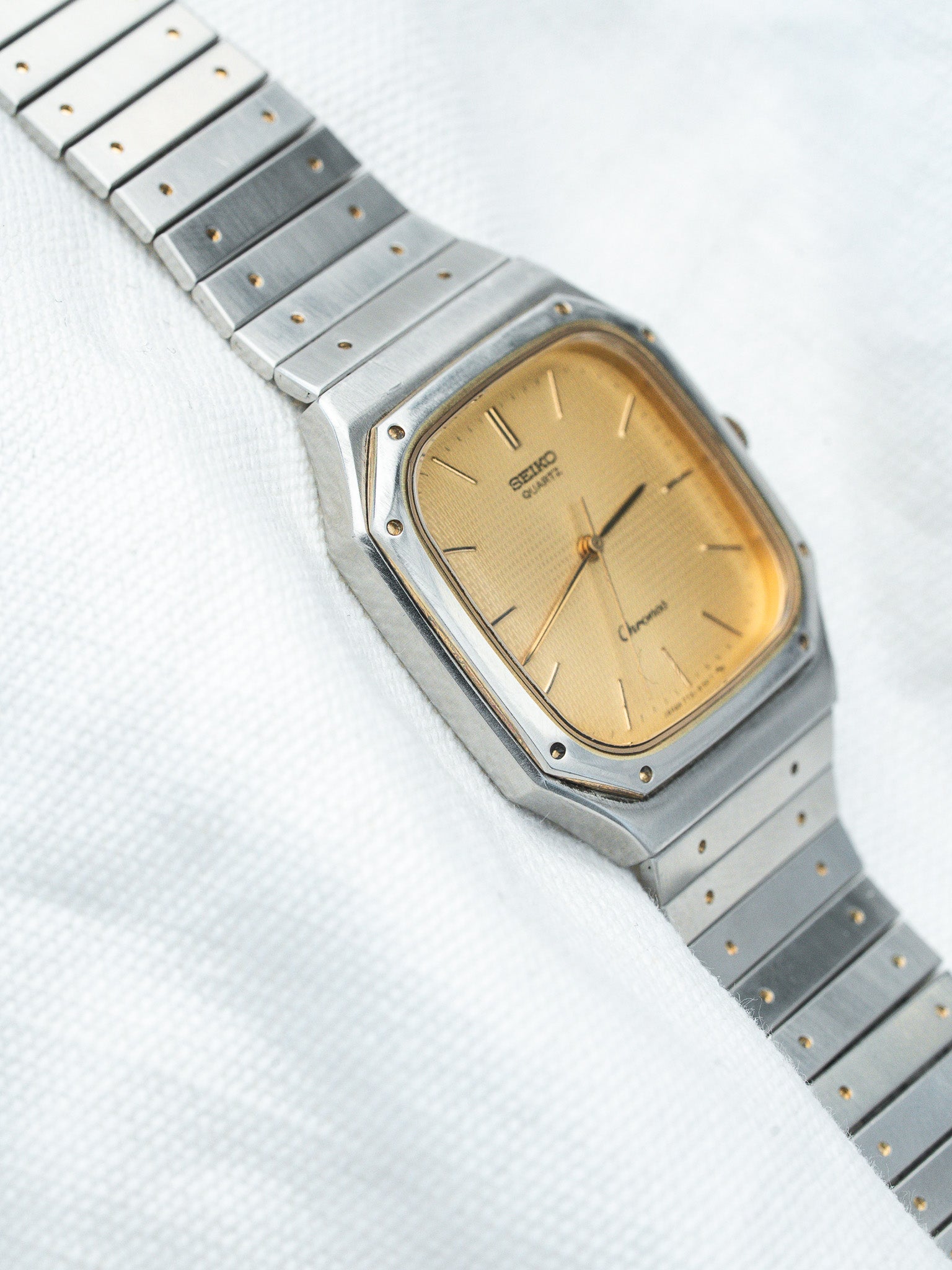 Montre Seiko Chronos Vintage - 7731-5130 Acier Or Guilloché (1974) - Atelier Victor