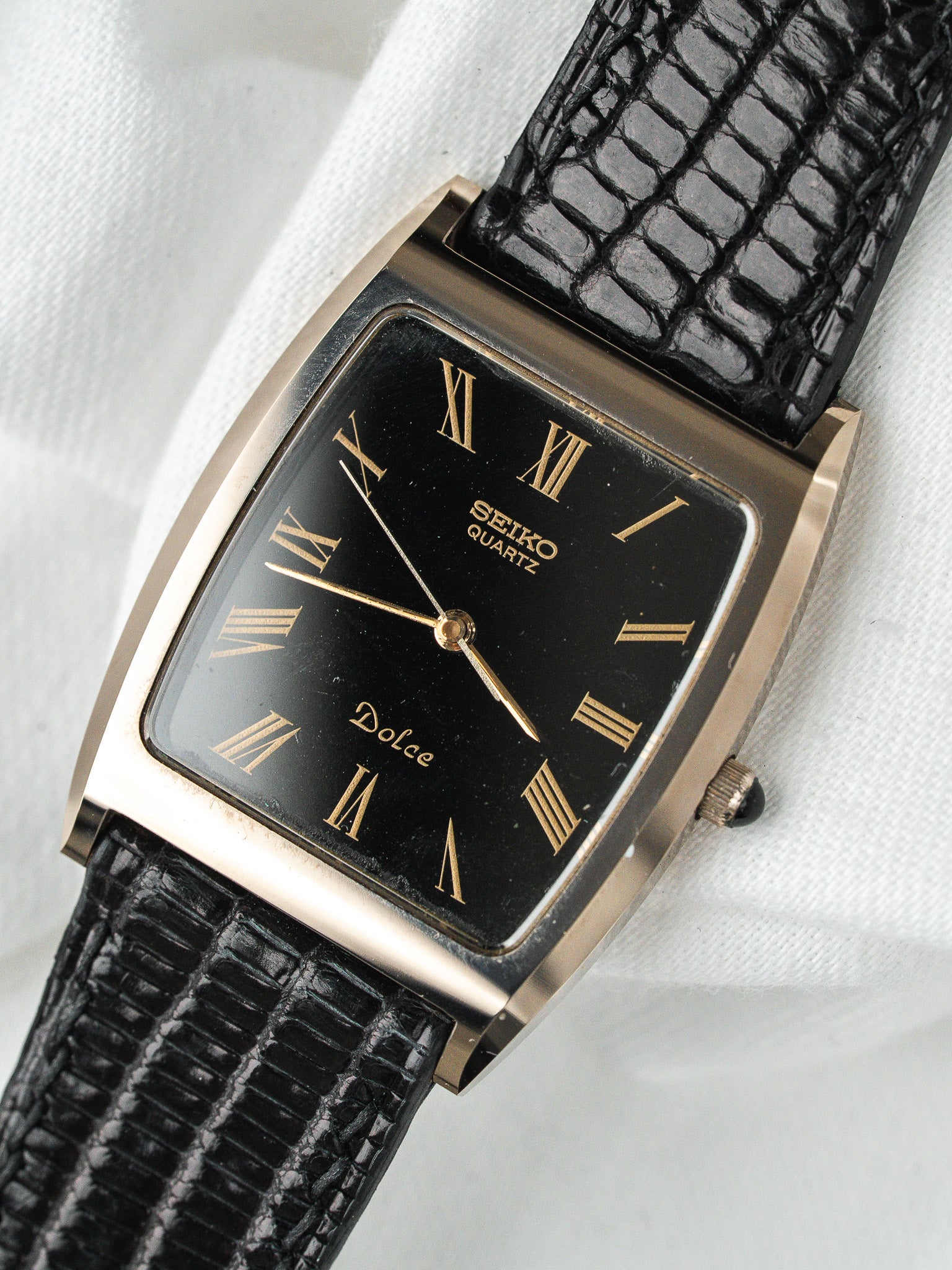 Vintage Seiko Dolce Watch 6030-5320 Black | Atelier Victor
