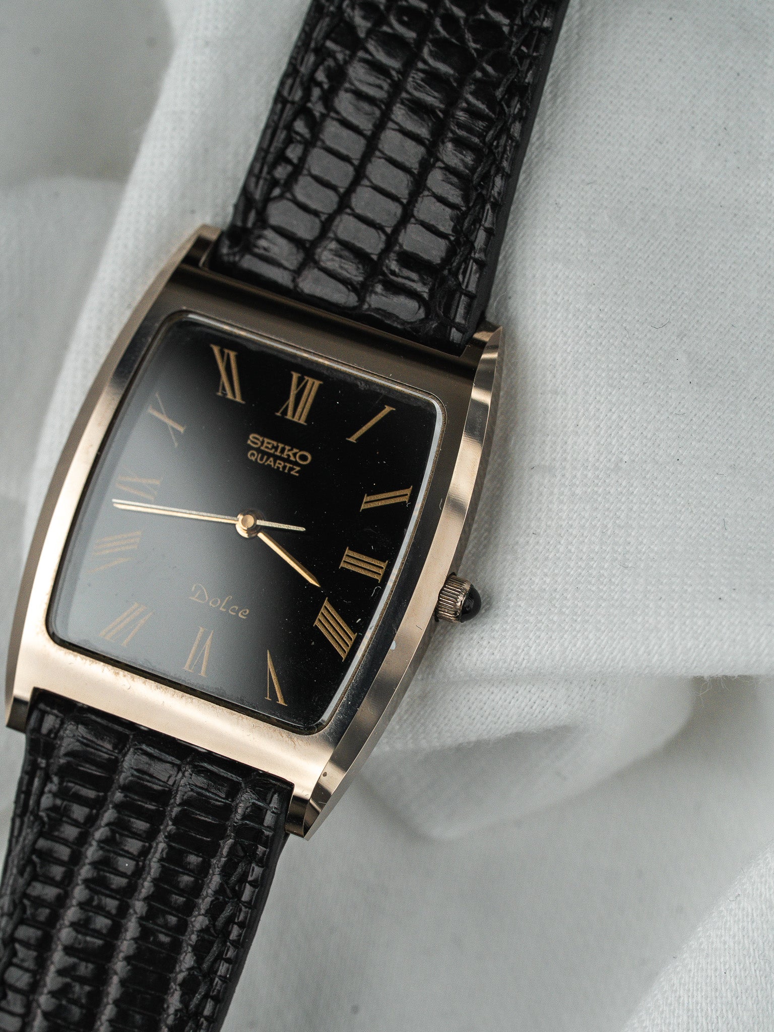 复古Seiko Dolce 6030-5320 Watch 黑色| Atelier Victor