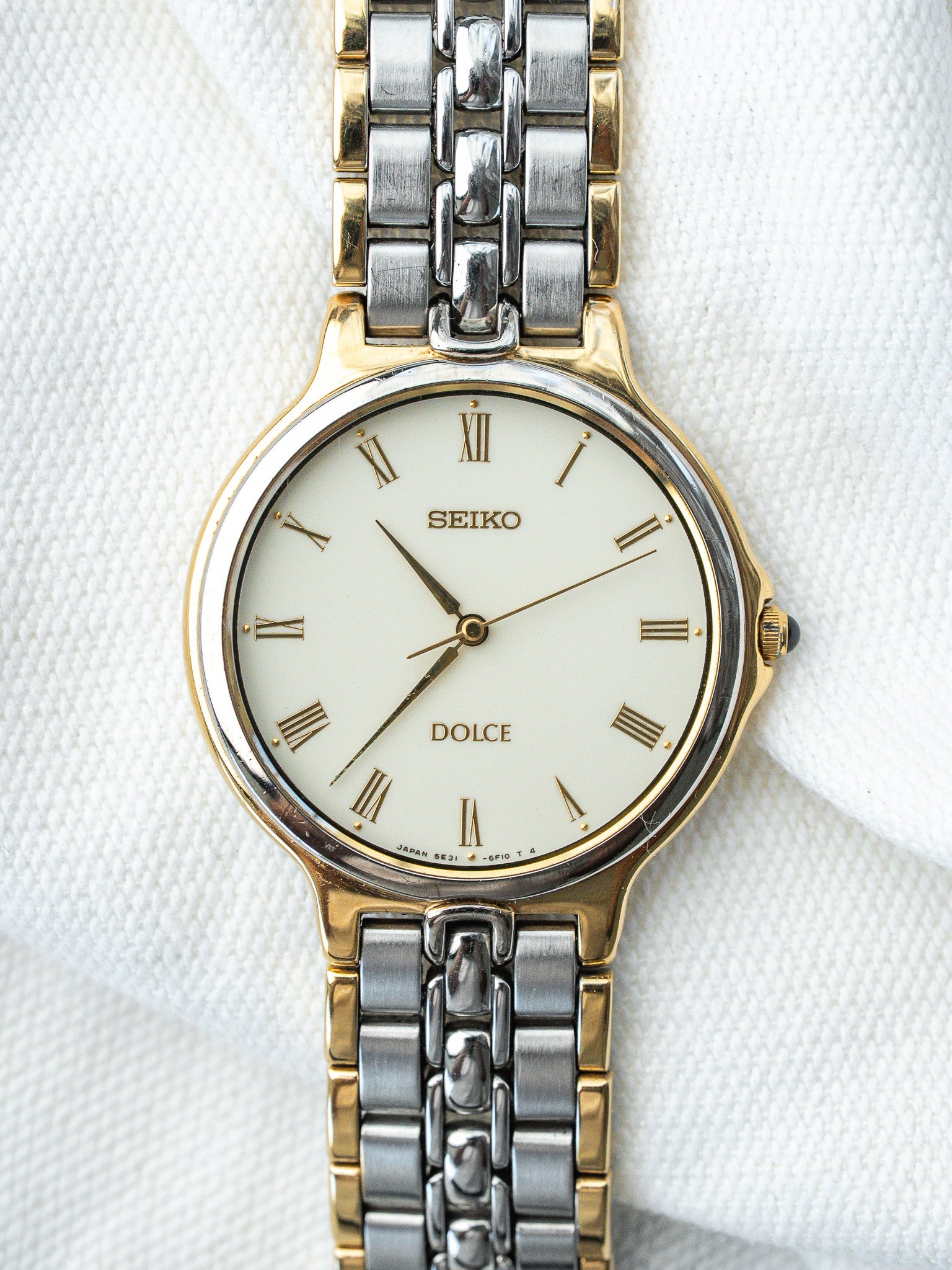 Montre Seiko Dolce Vintage - Acier Plaqué Or Bicolore (1995) - Atelier Victor