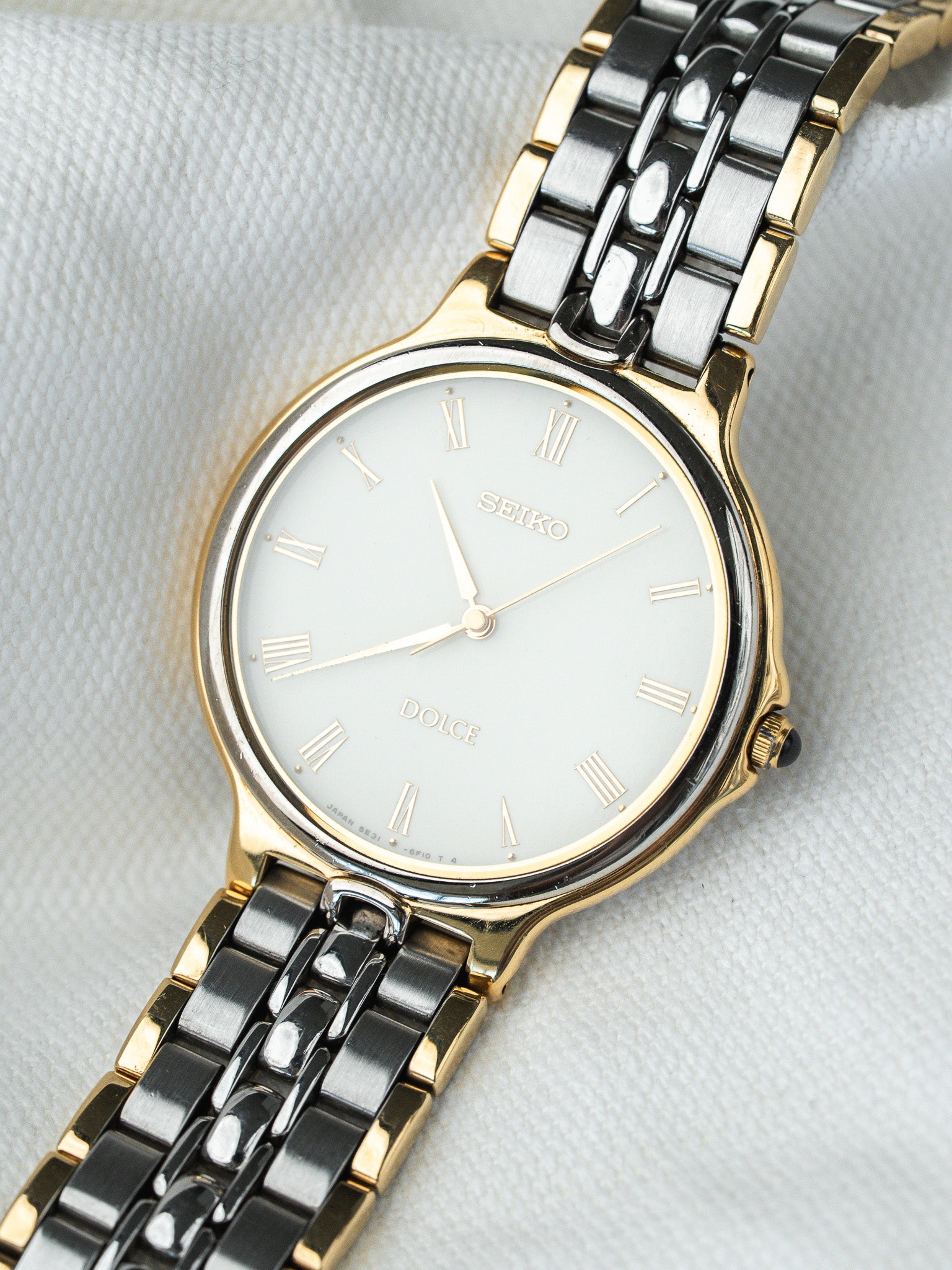 Montre Seiko Dolce Vintage - Acier Plaqué Or Bicolore (1995) - Atelier Victor
