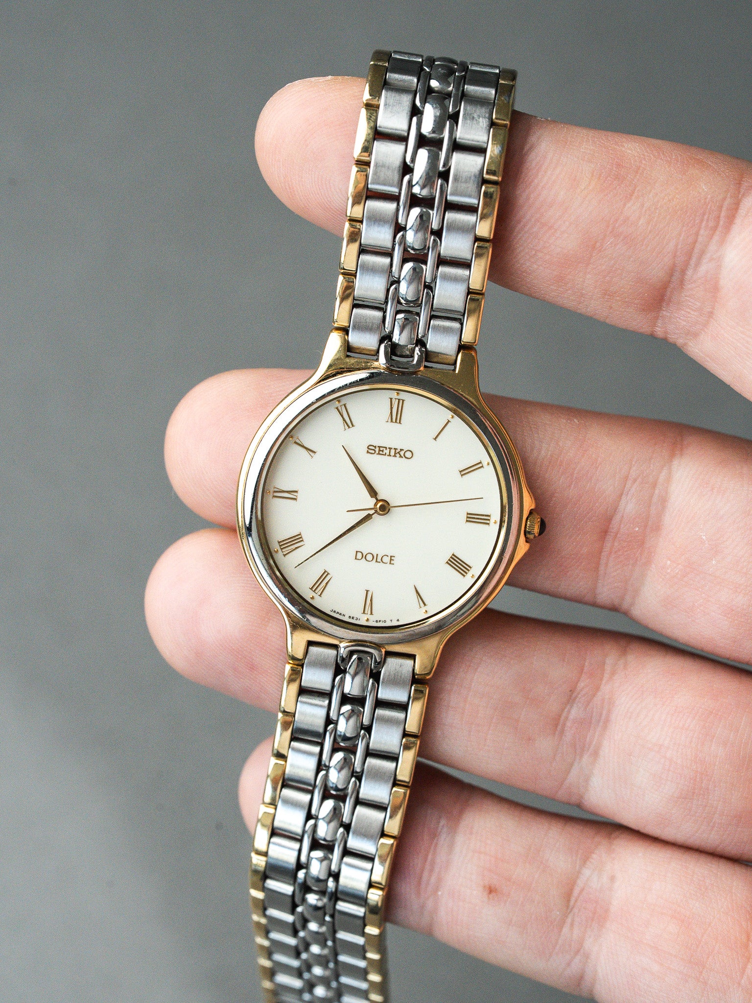 Montre Seiko Dolce Vintage - Acier Plaqué Or Bicolore (1995) - Atelier Victor