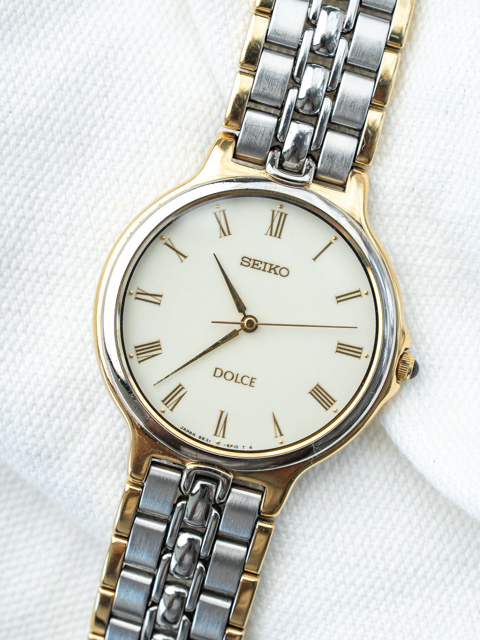 Montre Seiko Dolce Vintage - Acier Plaqué Or Bicolore (1995) - Atelier Victor