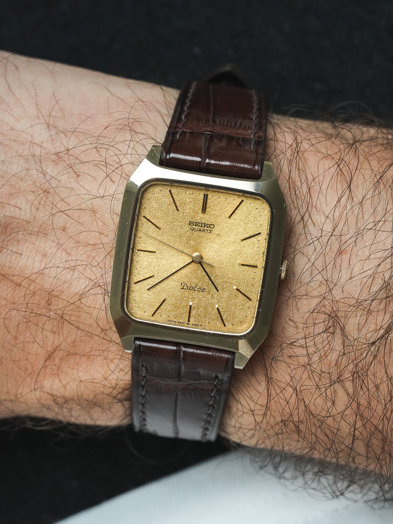 Seiko Dolce Vintage Watch - Tonneau Bronze (1982) - Atelier Victor