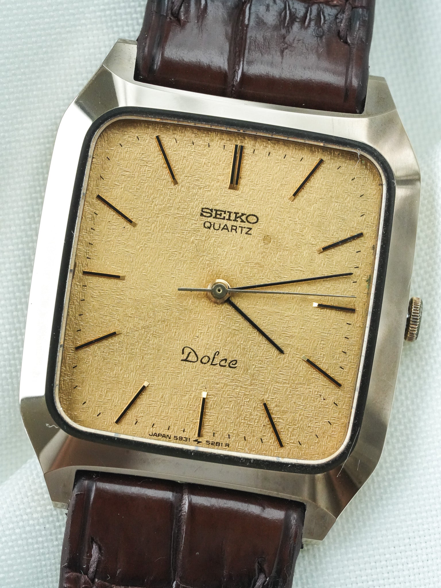 Montre Seiko Dolce Vintage - Tonneau Bronze (1982) - Atelier Victor