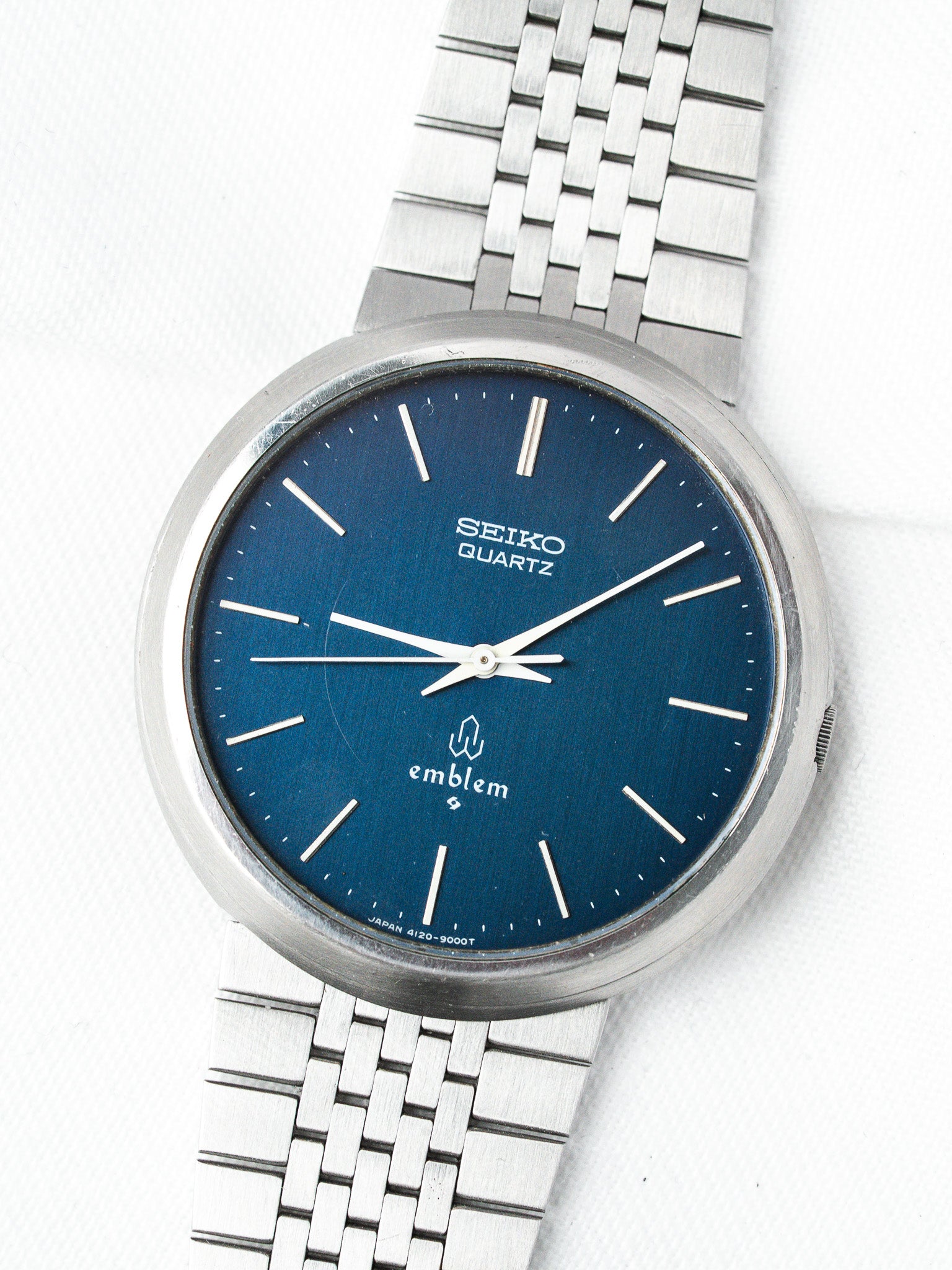 70s Vintage Seiko Emblem ブルーサンレイ文字盤 タンク 【公式通販】