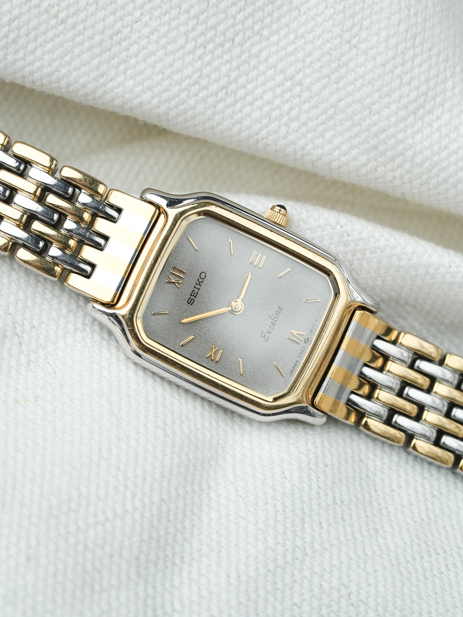 Montre Seiko Exceline Vintage - Maille Acier Or (1988) - Atelier Victor