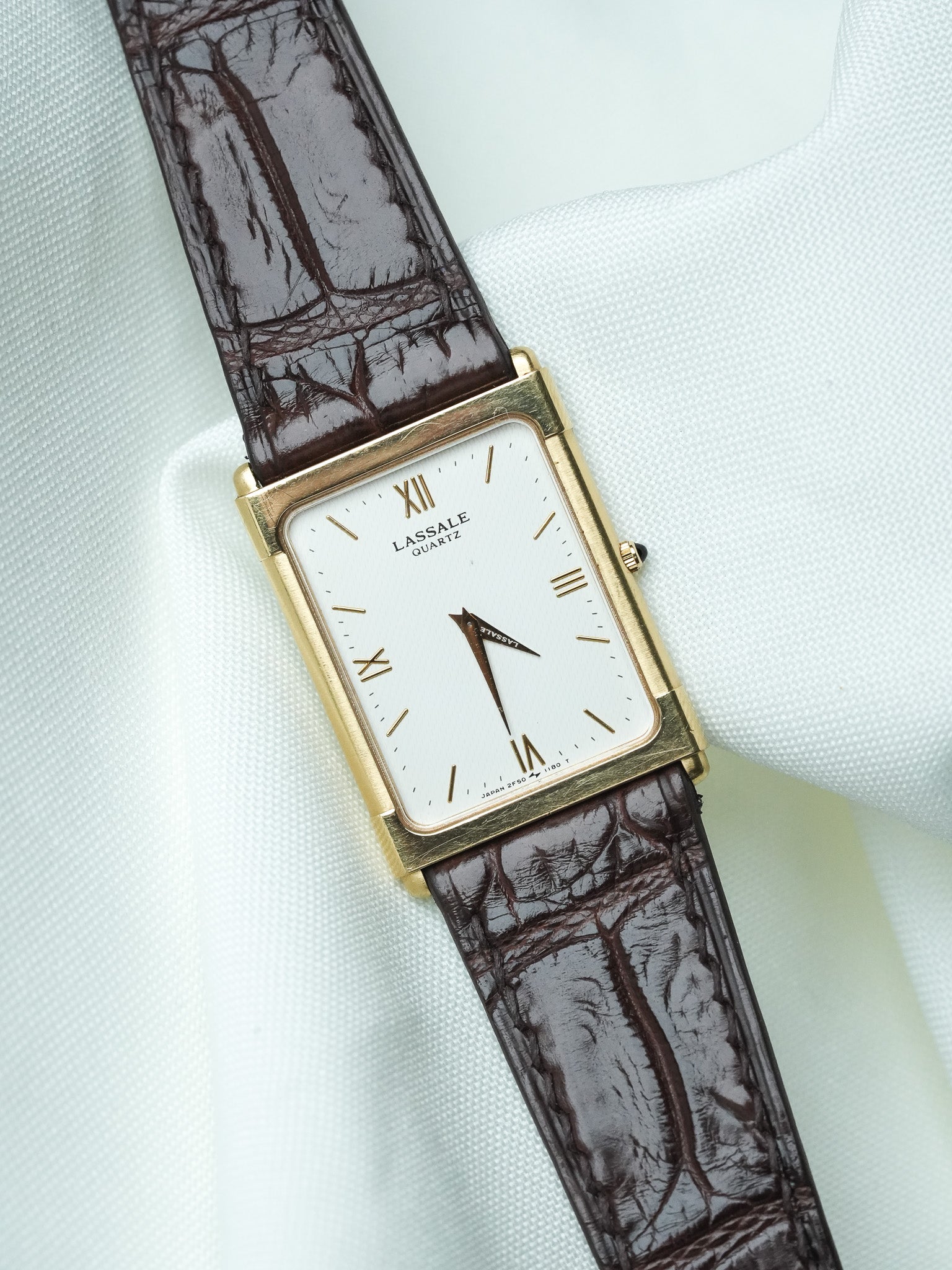 Montre Seiko Lassale Vintage - Tank Extra plaqué Or (1988) - Atelier Victor