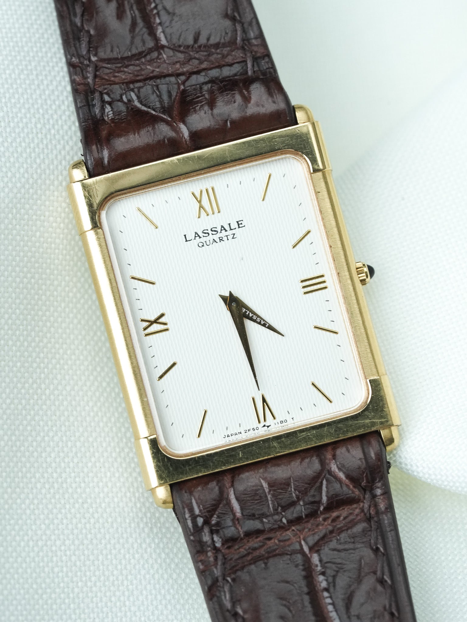 Montre Seiko Lassale Vintage - Tank Extra plaqué Or (1988) - Atelier Victor