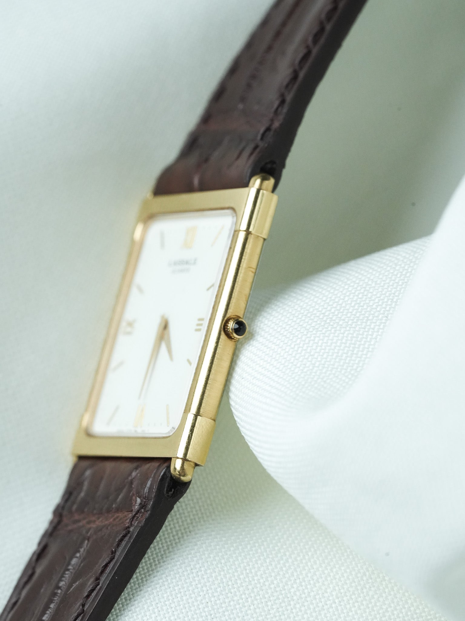 Montre Seiko Lassale Vintage - Tank Extra plaqué Or (1988) - Atelier Victor