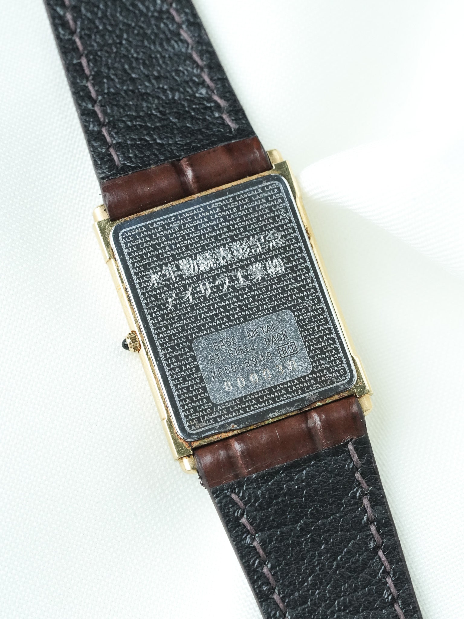 Montre Seiko Lassale Vintage - Tank Extra plaqué Or (1988) - Atelier Victor