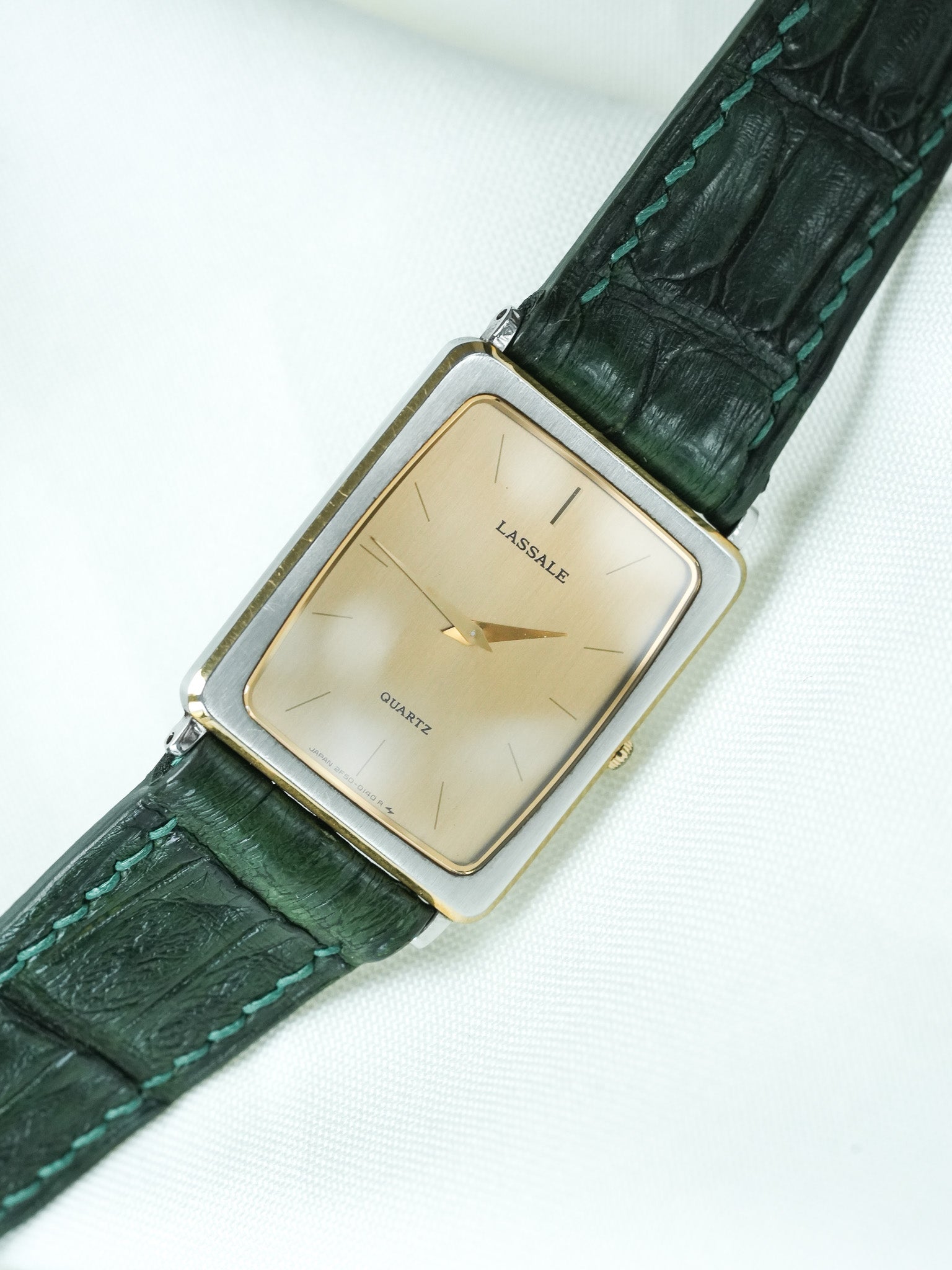 Montre Seiko Lassale Vintage - Tank Extra plate Acier Or (1984) - Atelier Victor