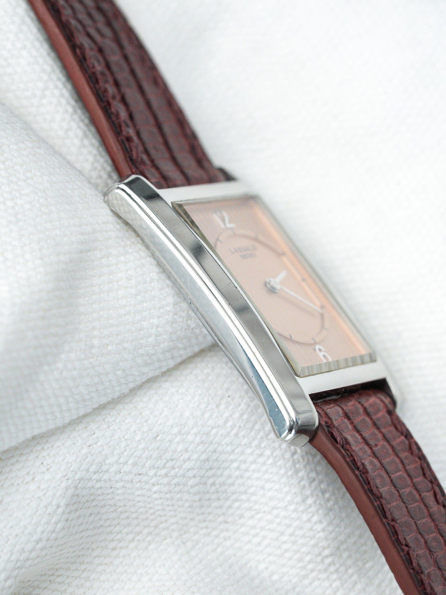 Montre Seiko Lassale Vintage - Tank Saumon Tapisserie (1996) - Atelier Victor