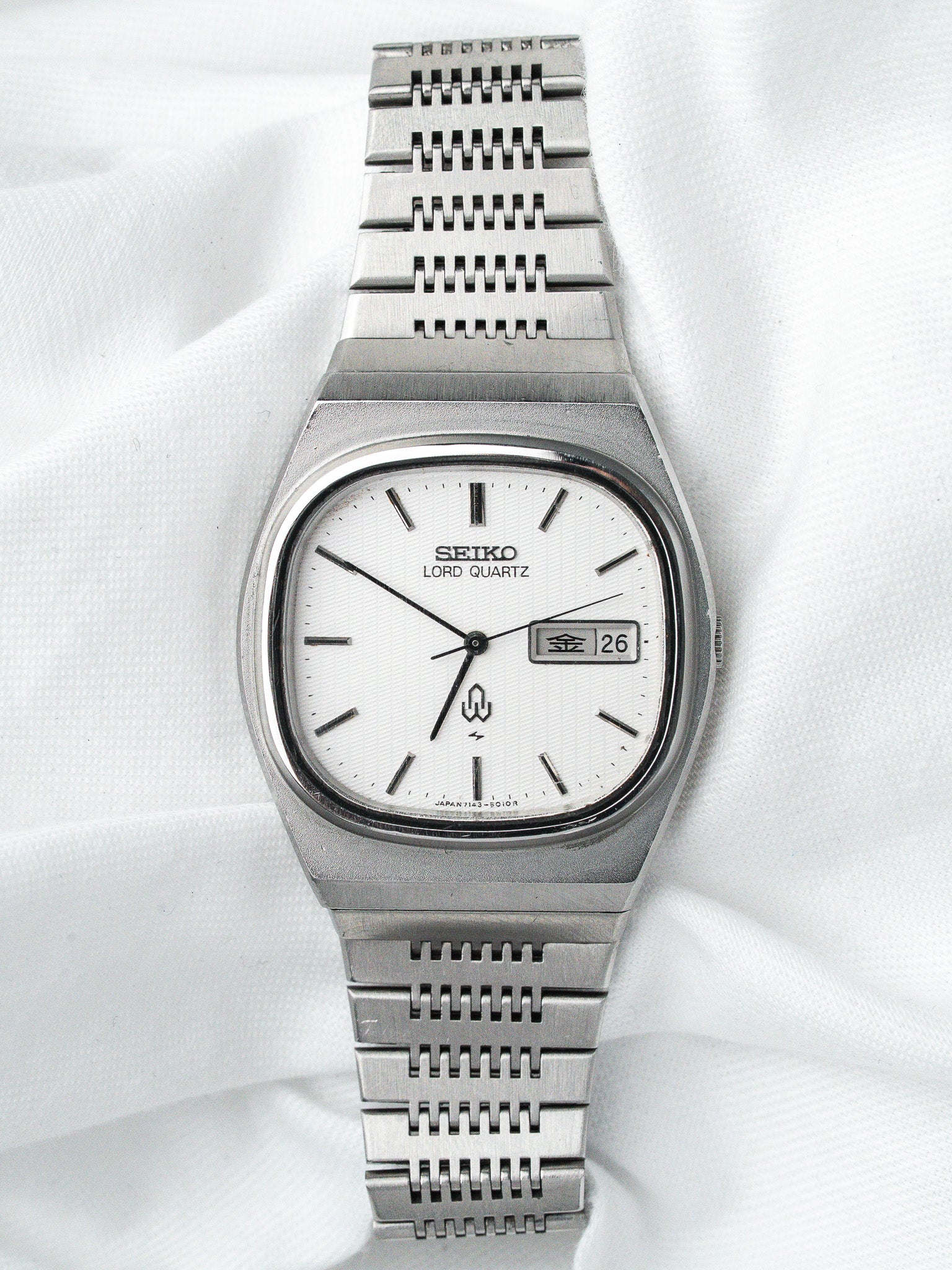 Vintage Seiko Lord Quartz 7143 Steel — Tapisserie Dial (1979