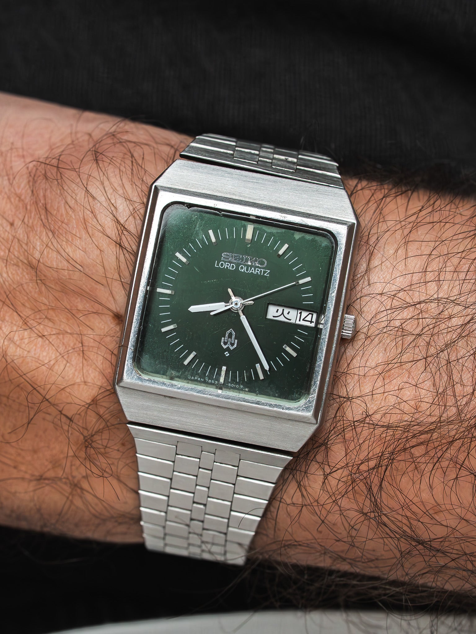 Seiko Lord Quartz 7853-5010 Vert Day-Date | Atelier Victor