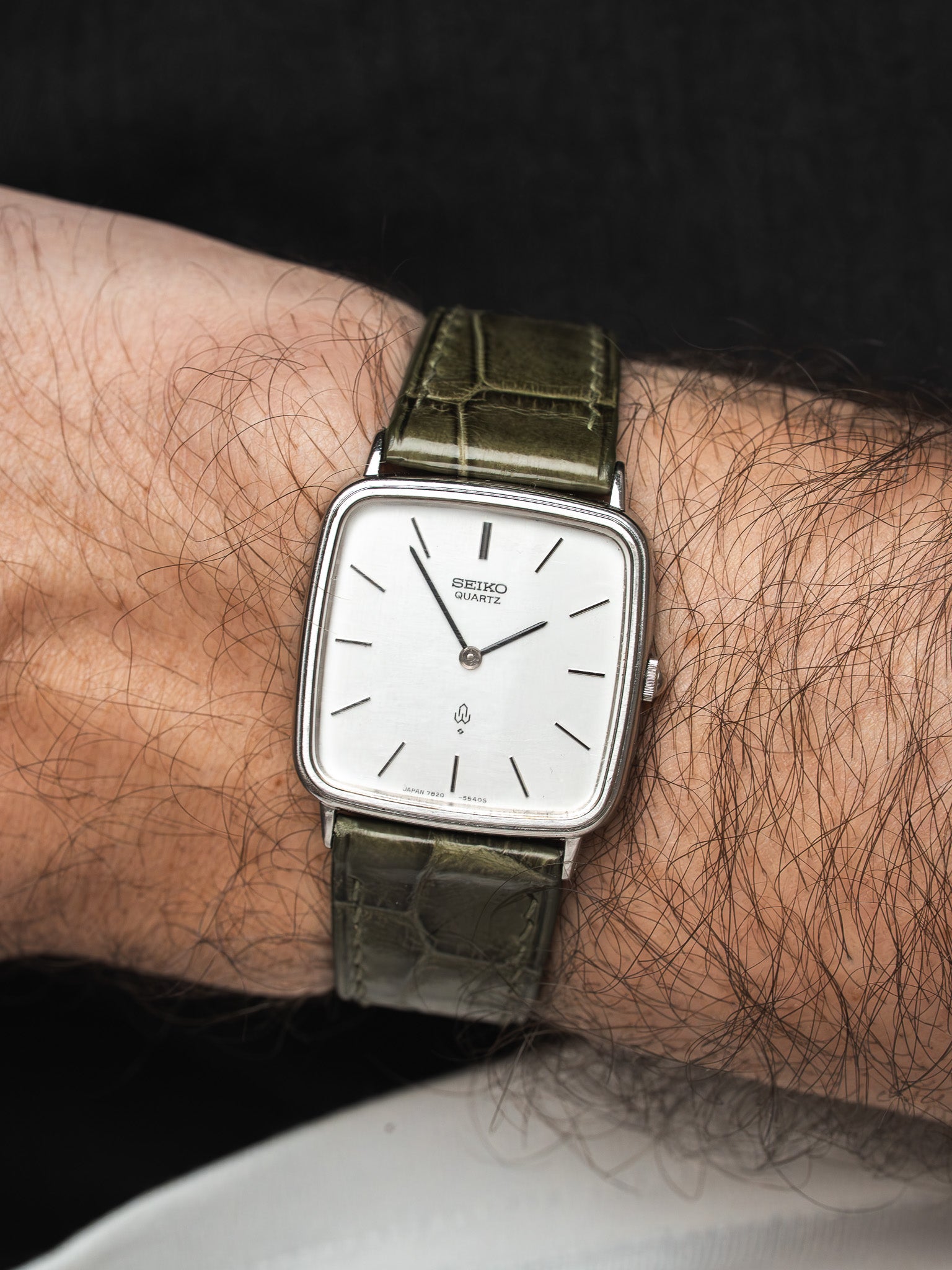 Orologio Seiko Quartz Carré 7820-5430 — Cadran Argenté (1979) 