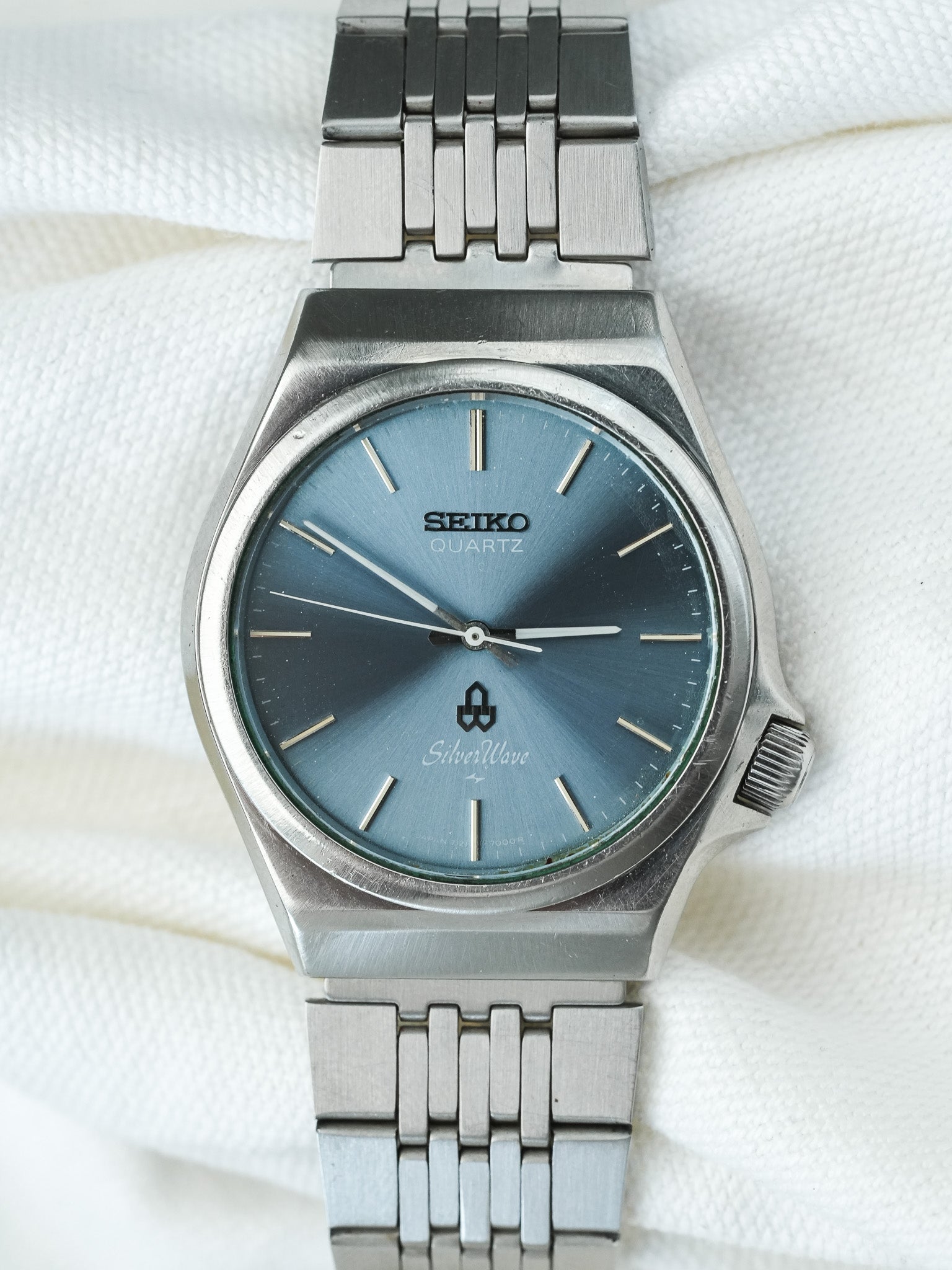 Montre Seiko Silverwave Vintage - Acier Bleu Ensoleillé (1979) - Atelier Victor