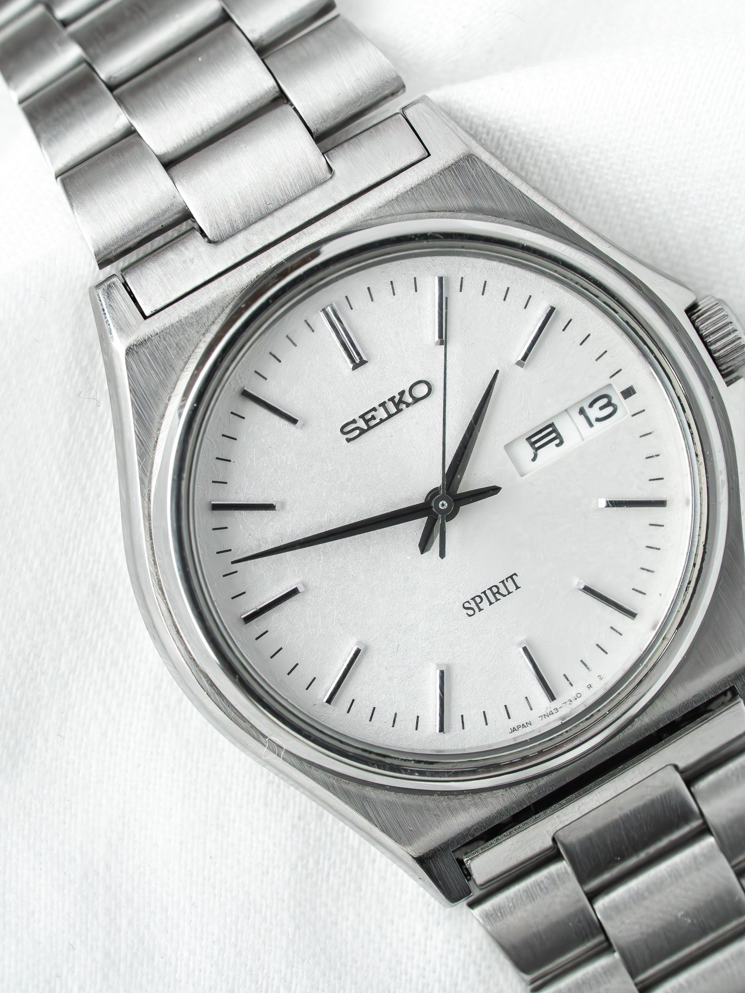 Seiko Spirit 7N43-7180 Stainless Steel Day-Date | Atelier Victor