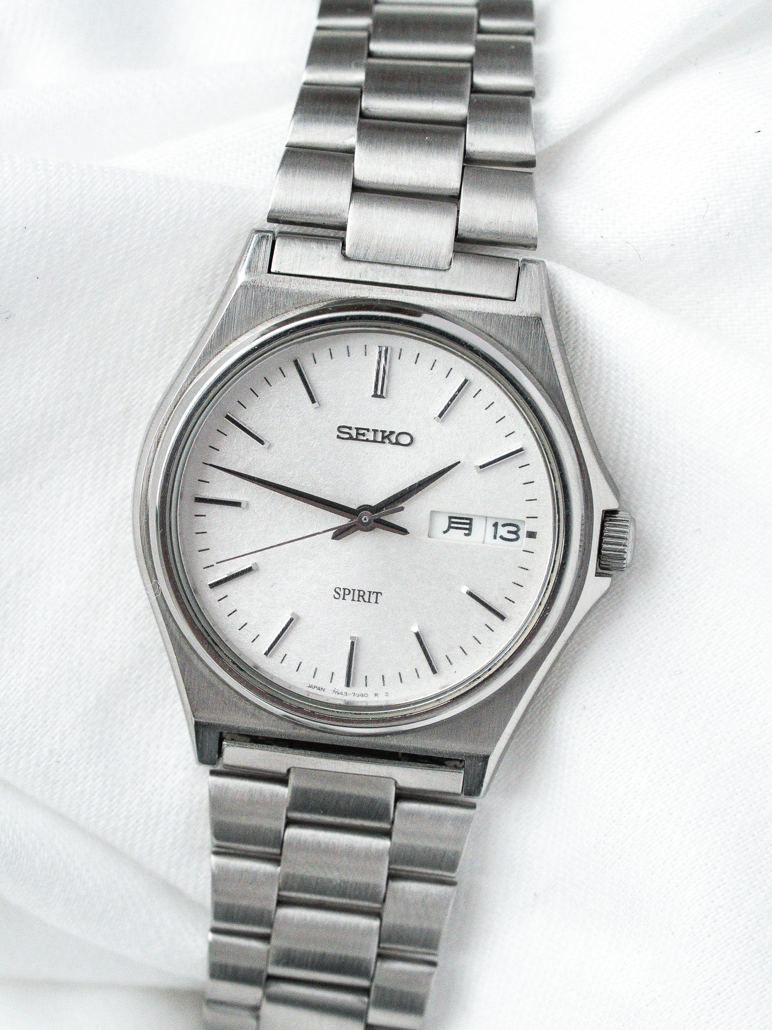 Seiko Spirit 7N43-7180 Stainless Steel Day-Date | Atelier Victor