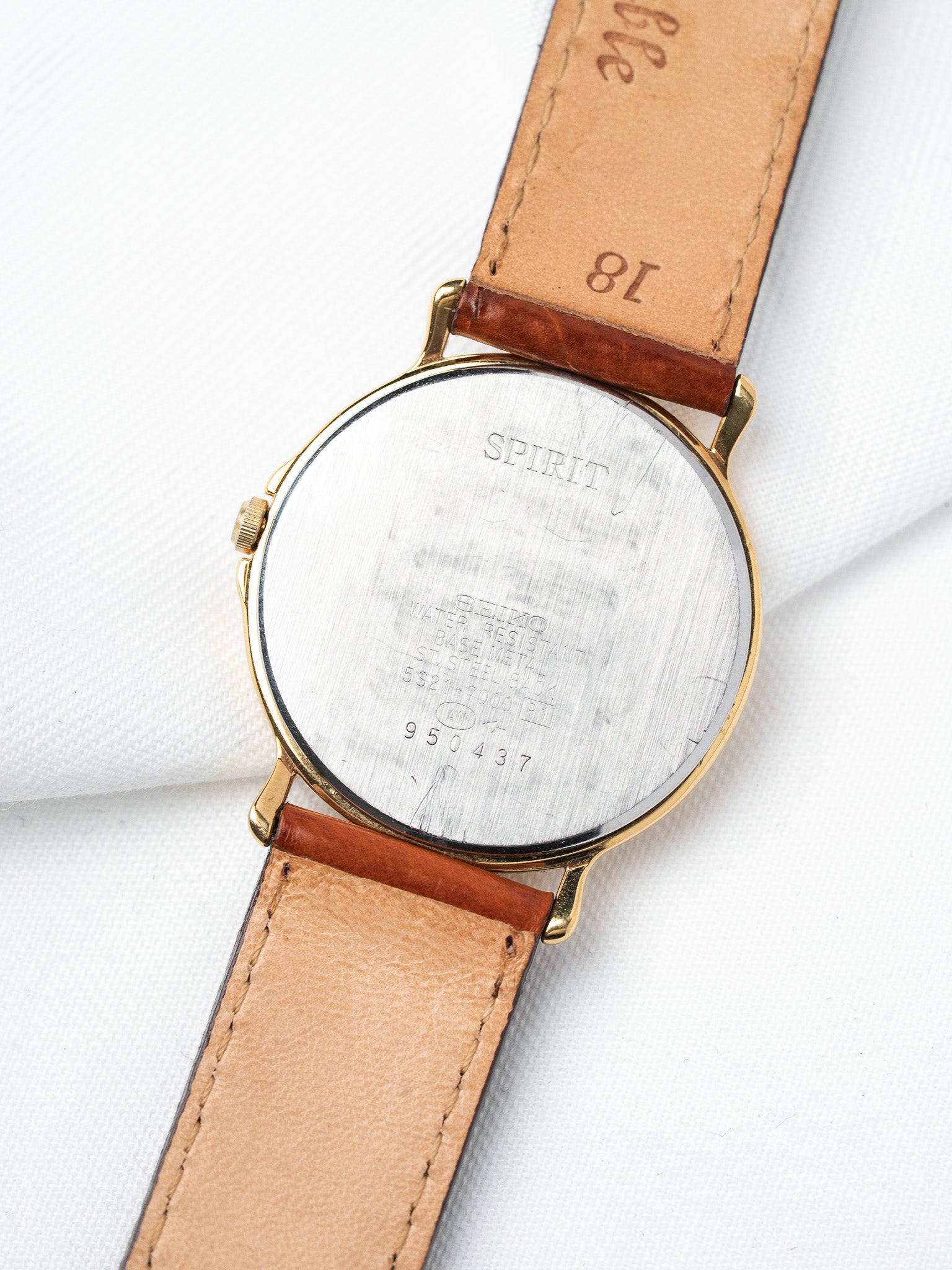 Montre Seiko Spirit Vintage Plaqué Or — Trotteuse Glissante (1989)