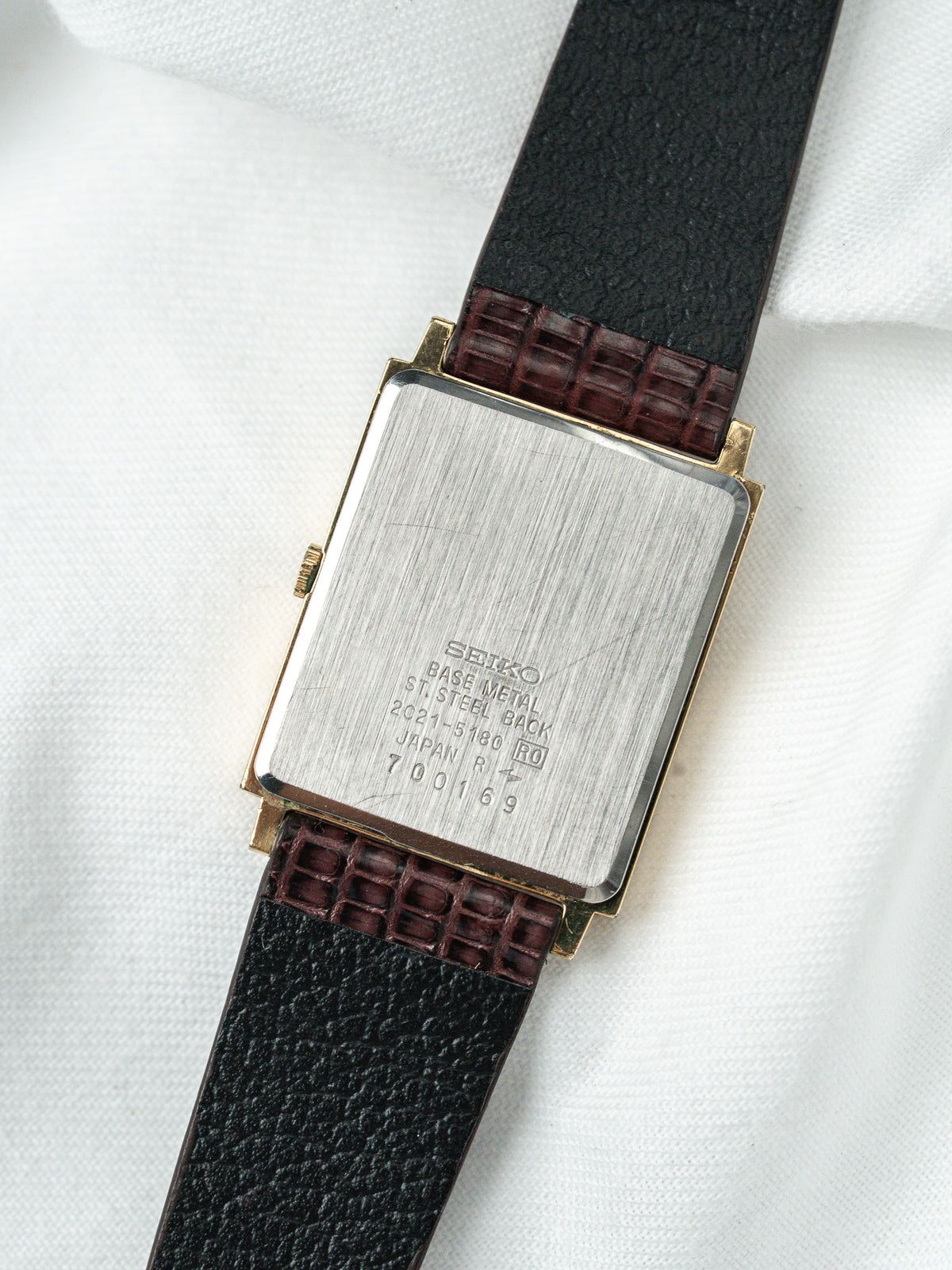 Fondello in acciaio - Orologio Seiko Tank 2C21-5180 - Atelier Victor