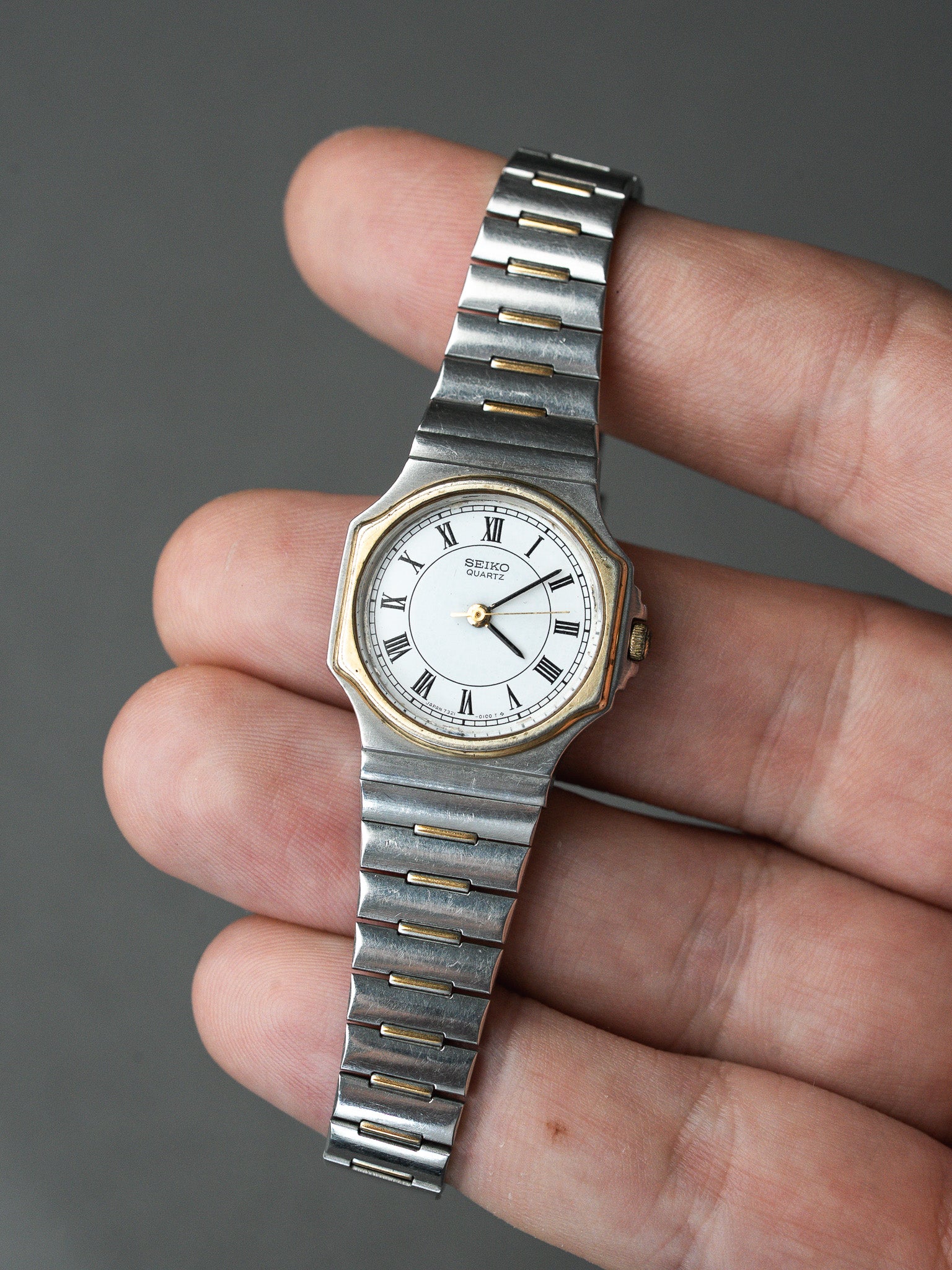 Montre Seiko Vintage - 7321-003 Acier Or Godron Octogonale (1984) - Atelier Victor