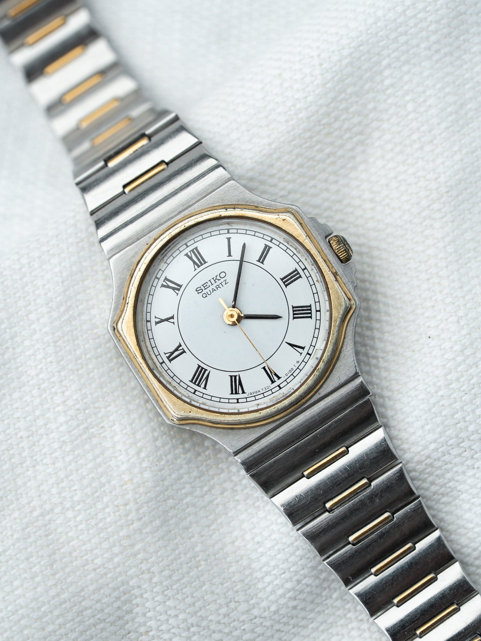 Montre Seiko Vintage - 7321-003 Acier Or Godron Octogonale (1984) - Atelier Victor