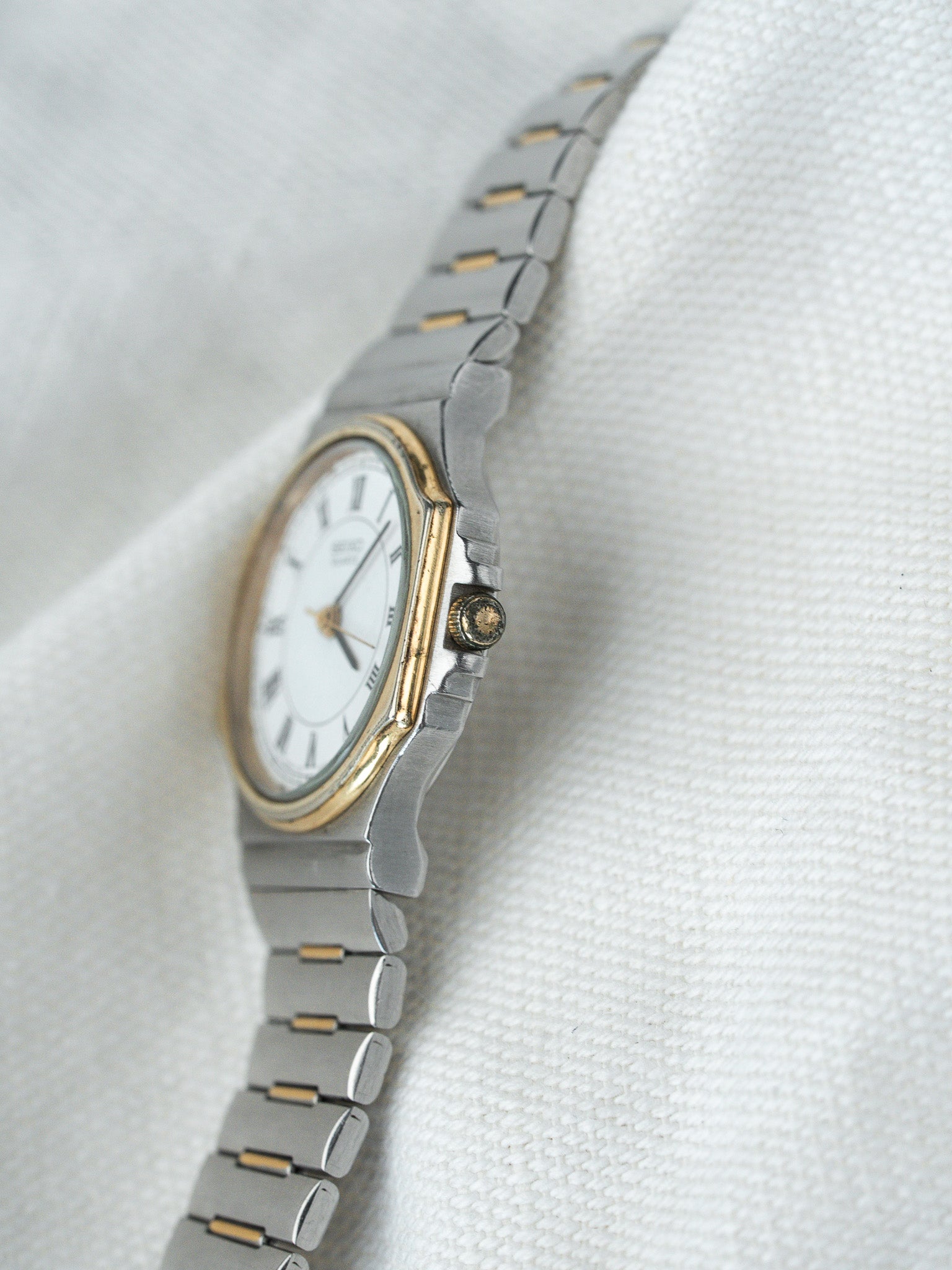 Montre Seiko Vintage - 7321-003 Acier Or Godron Octogonale (1984) - Atelier Victor