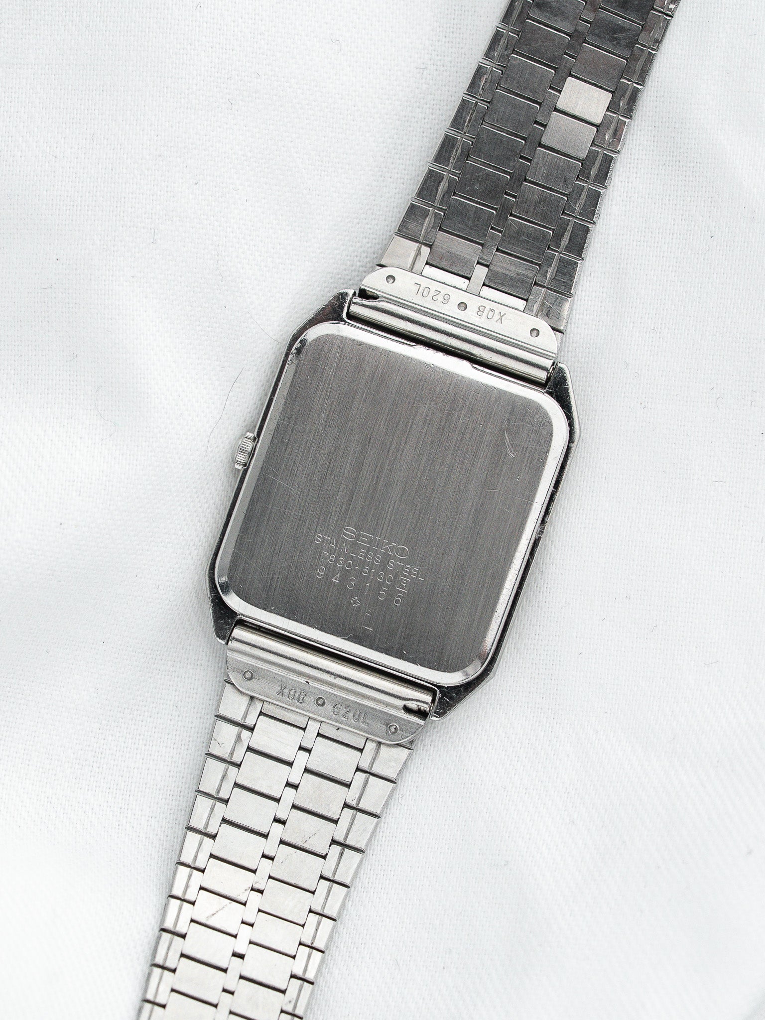 Montre Seiko Vintage 7830-5130 — Tank Acier Intégré (1989)