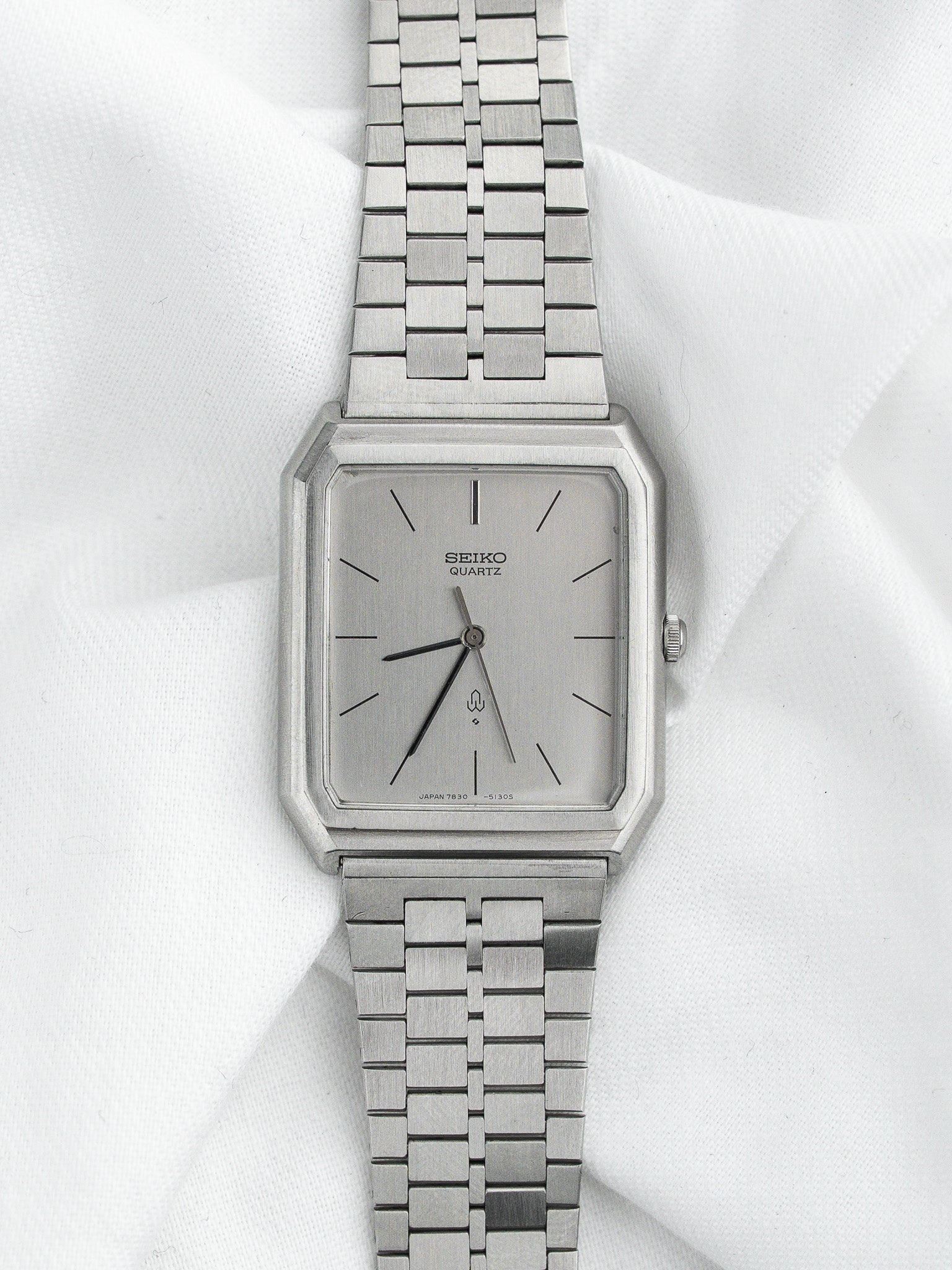 Montre Seiko Vintage 7830-5130 — Tank Acier Intégré (1989)