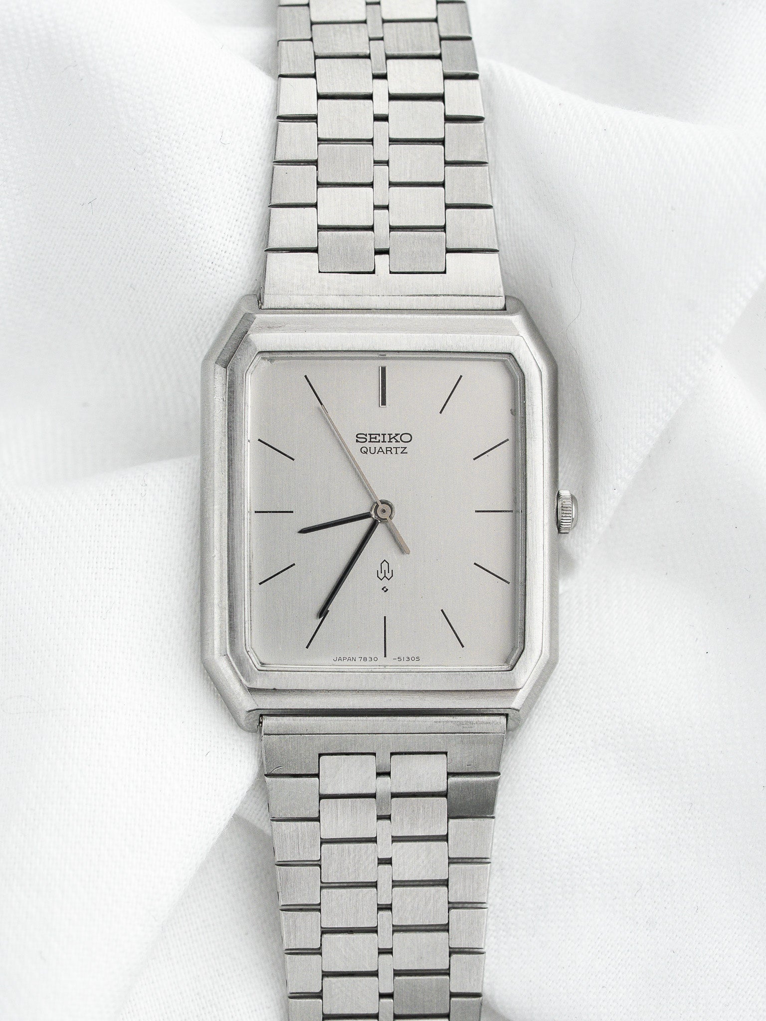 Montre Seiko Vintage 7830-5130 — Tank Acier Intégré (1989)