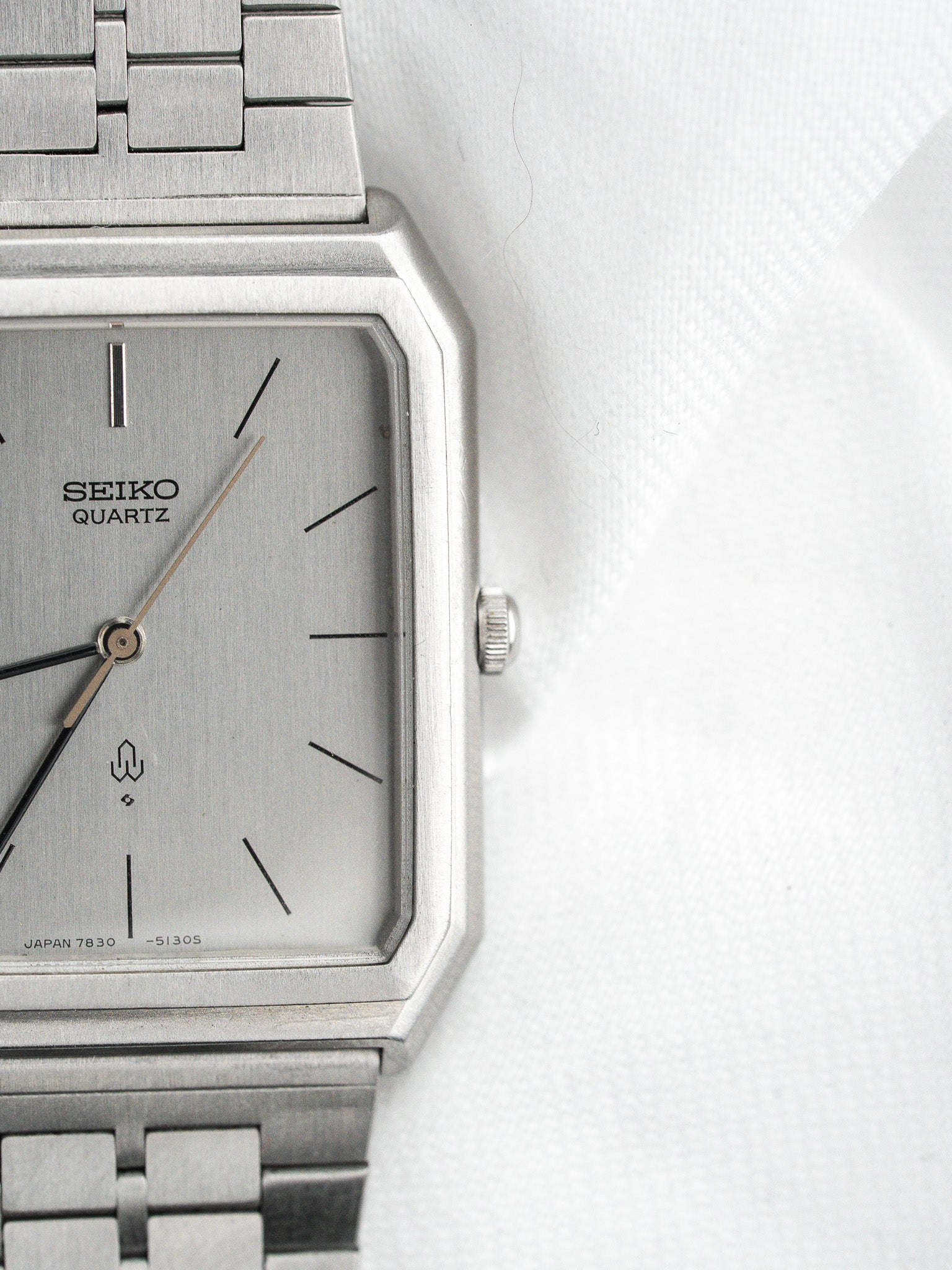 Montre Seiko Vintage 7830-5130 — Tank Acier Intégré (1989)