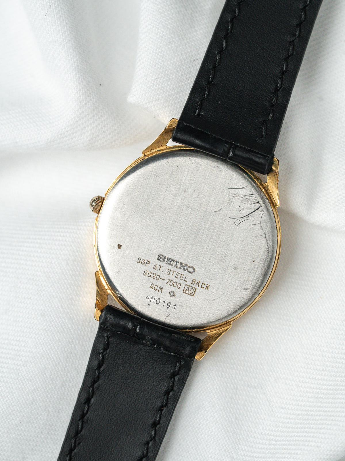 Fond de boîte acier - Montre Seiko 9020-7000 - Atelier Victor