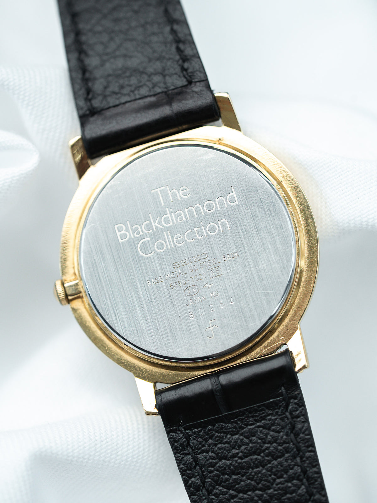 Case back engraved steel - Vintage Blackdiamond 5P30-7030 Watch - Atelier Victor