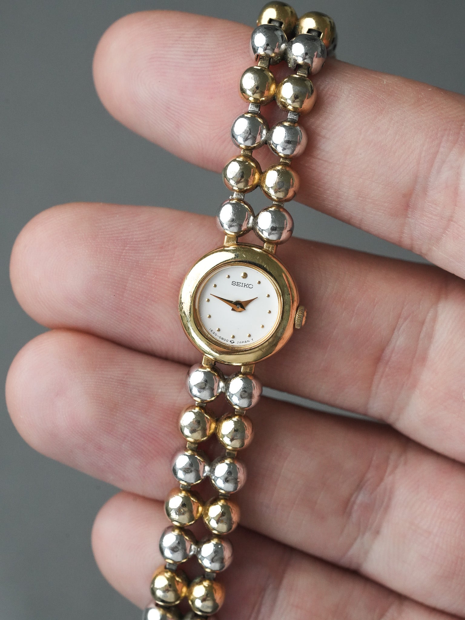 Montre Seiko Vintage - Cocktail Boules Bicolore Deux Rangées (1985) - Atelier Victor