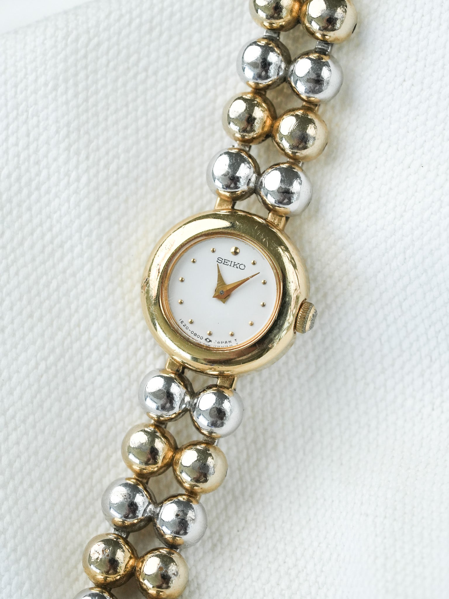 Montre Seiko Vintage - Cocktail Boules Bicolore Deux Rangées (1985) - Atelier Victor