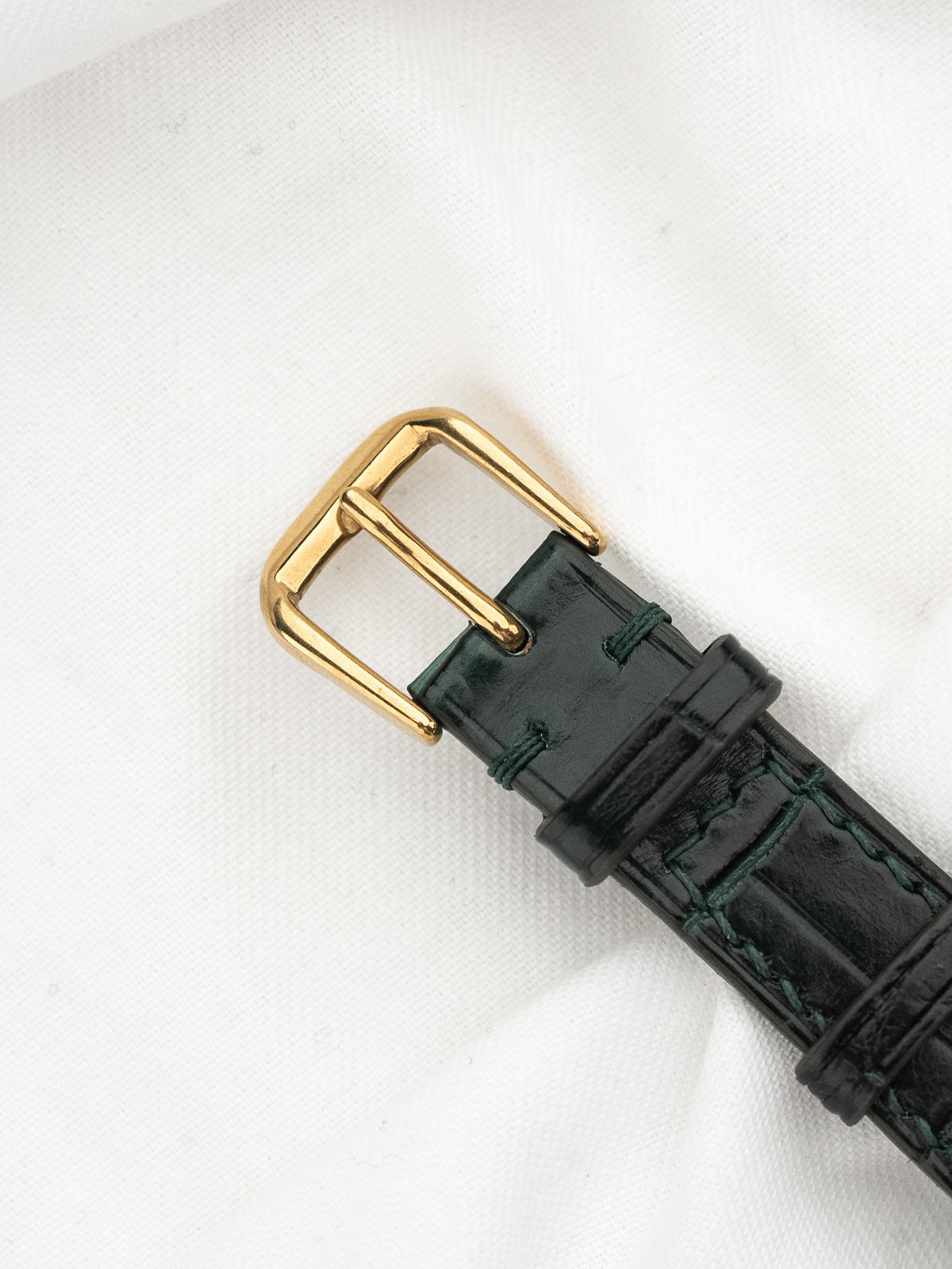 金色针扣与绿色鳄鱼皮表带 - 复古 Dolce 5931-5960 Watch Seiko - Atelier Victor