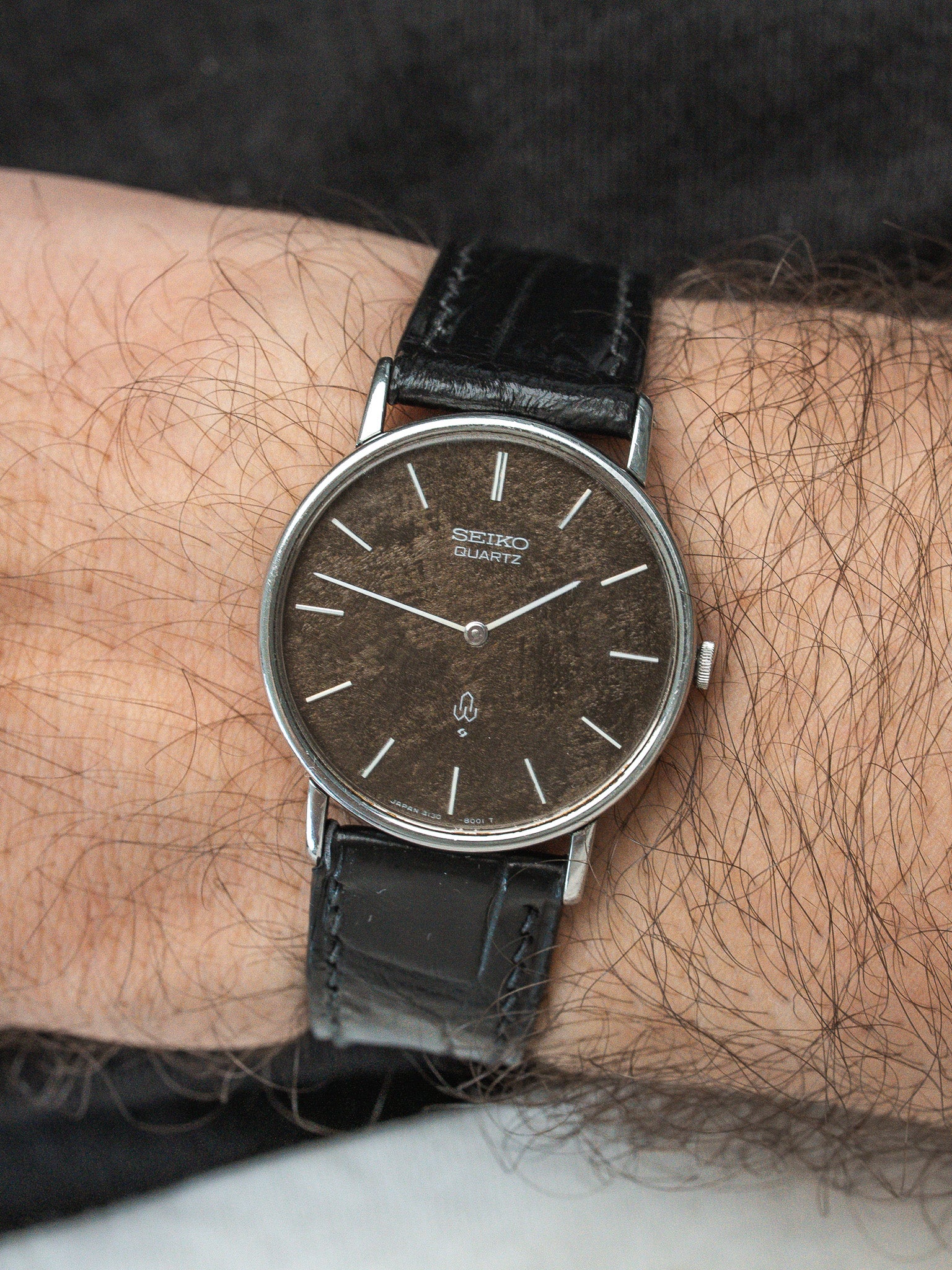 Montre Seiko Vintage - Ronde Acier Chocolat 4130-8000 (1975) - Atelier Victor