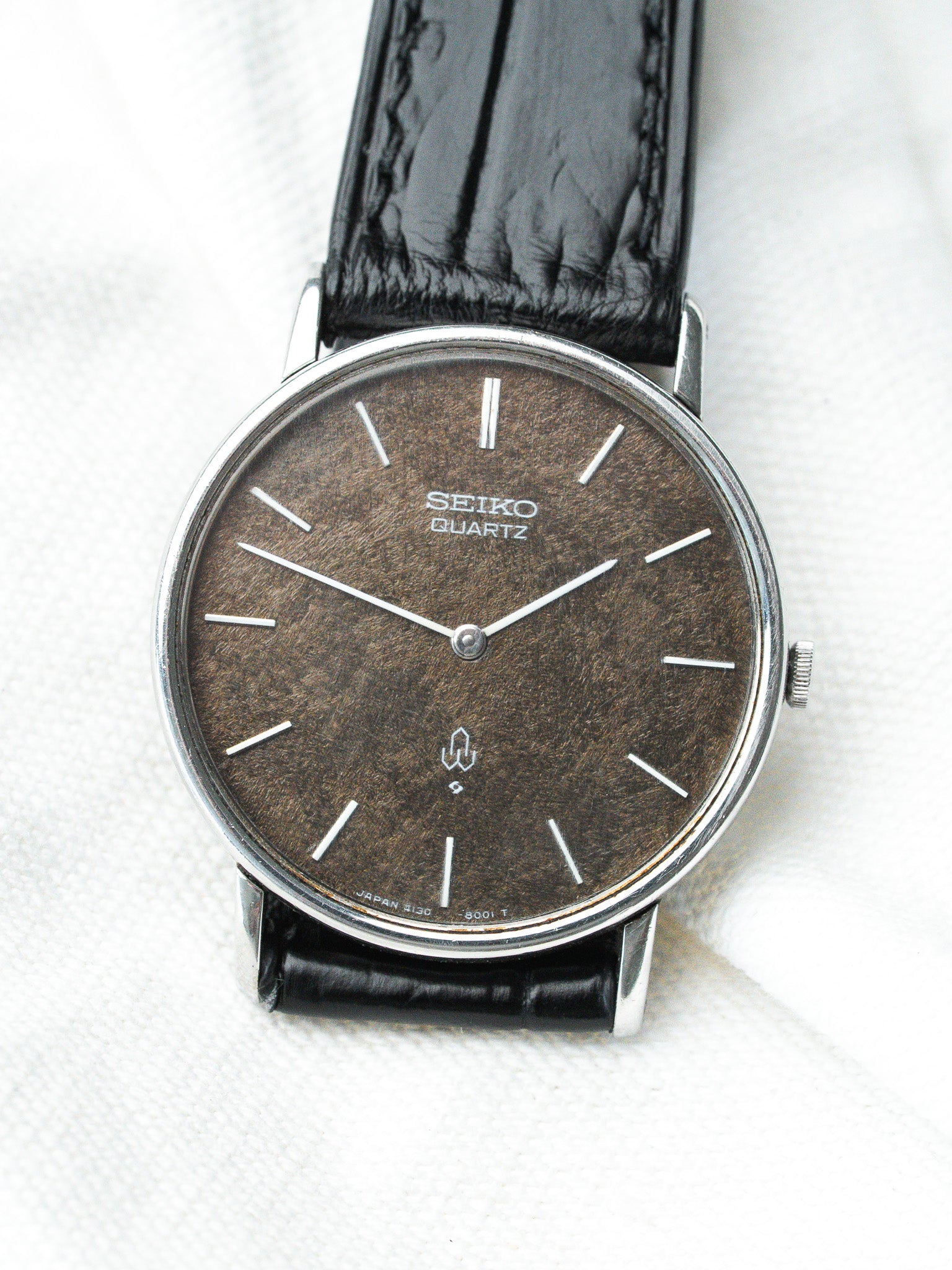 Montre Seiko Vintage - Ronde Acier Chocolat 4130-8000 (1975) - Atelier Victor